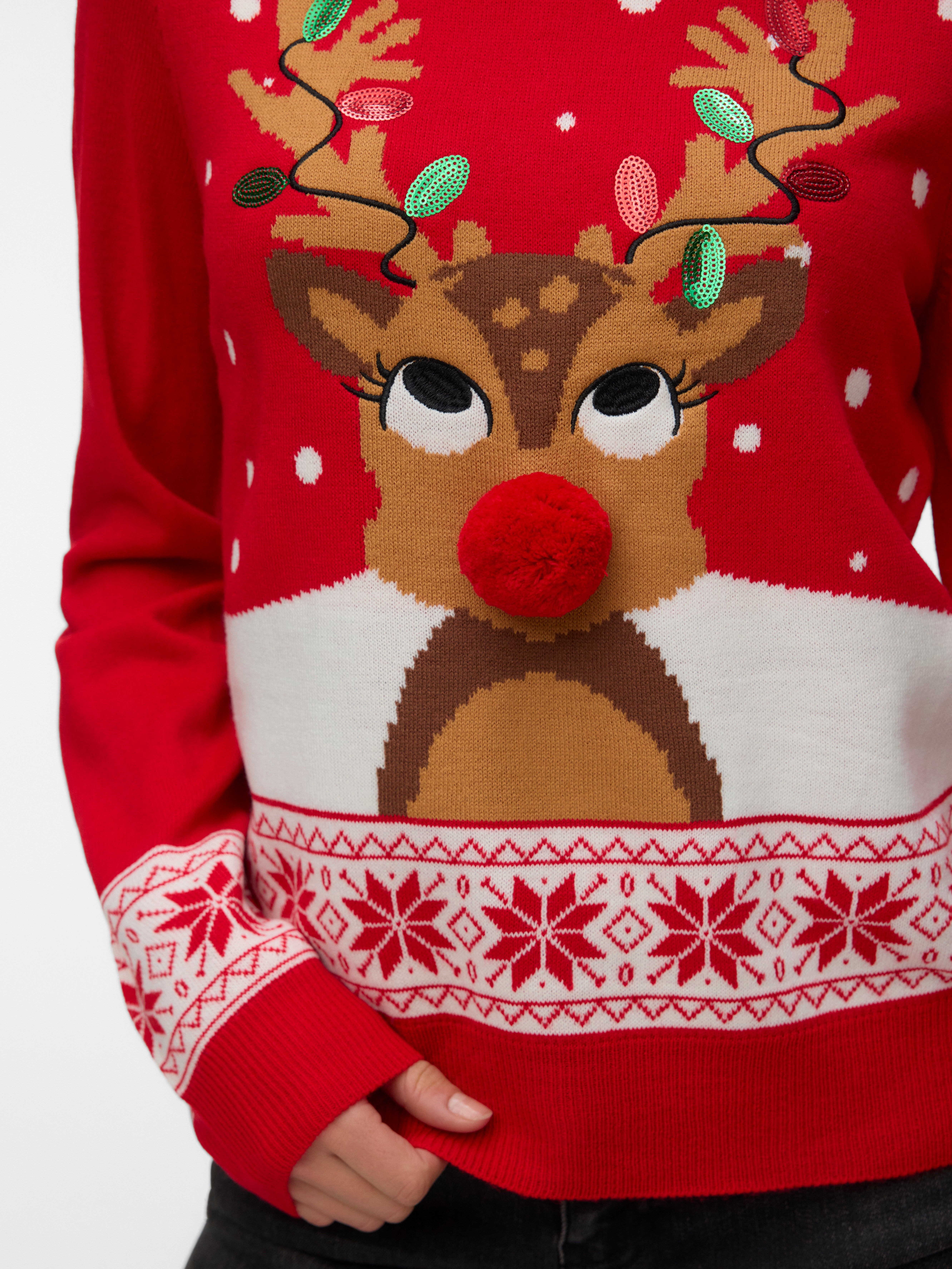 VERO MODA® VMFROSTYDEER Knitted pullover