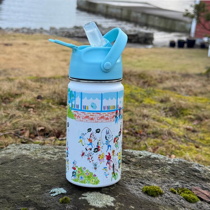 Bukkene Bruse drikkeflaske 0,4L back to school blå
