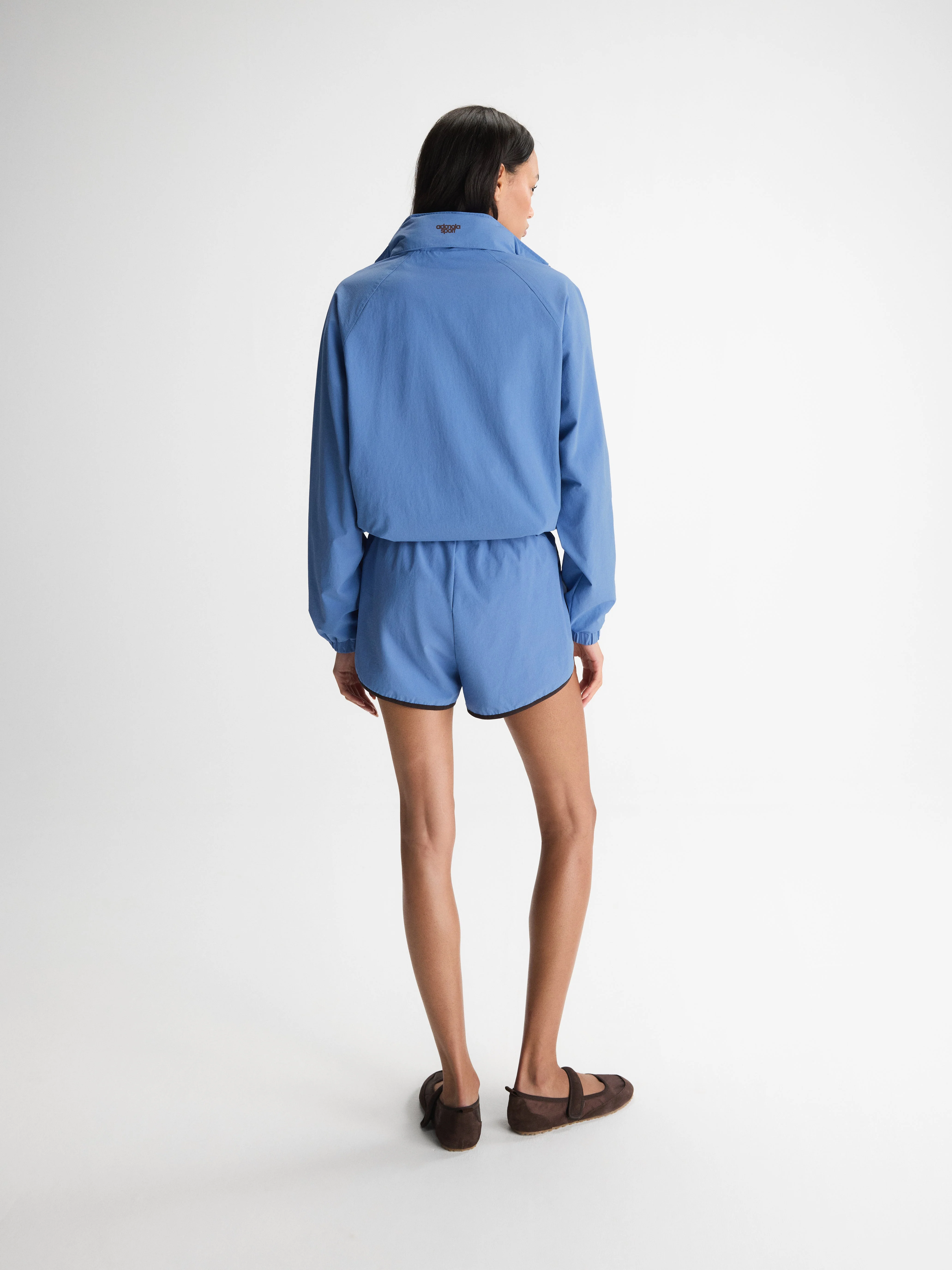 Contrast Binding Track Jacket - Blossom Blue