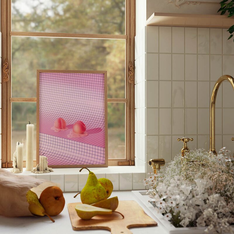 Rikke Mønster poster 30x40 cm peach
