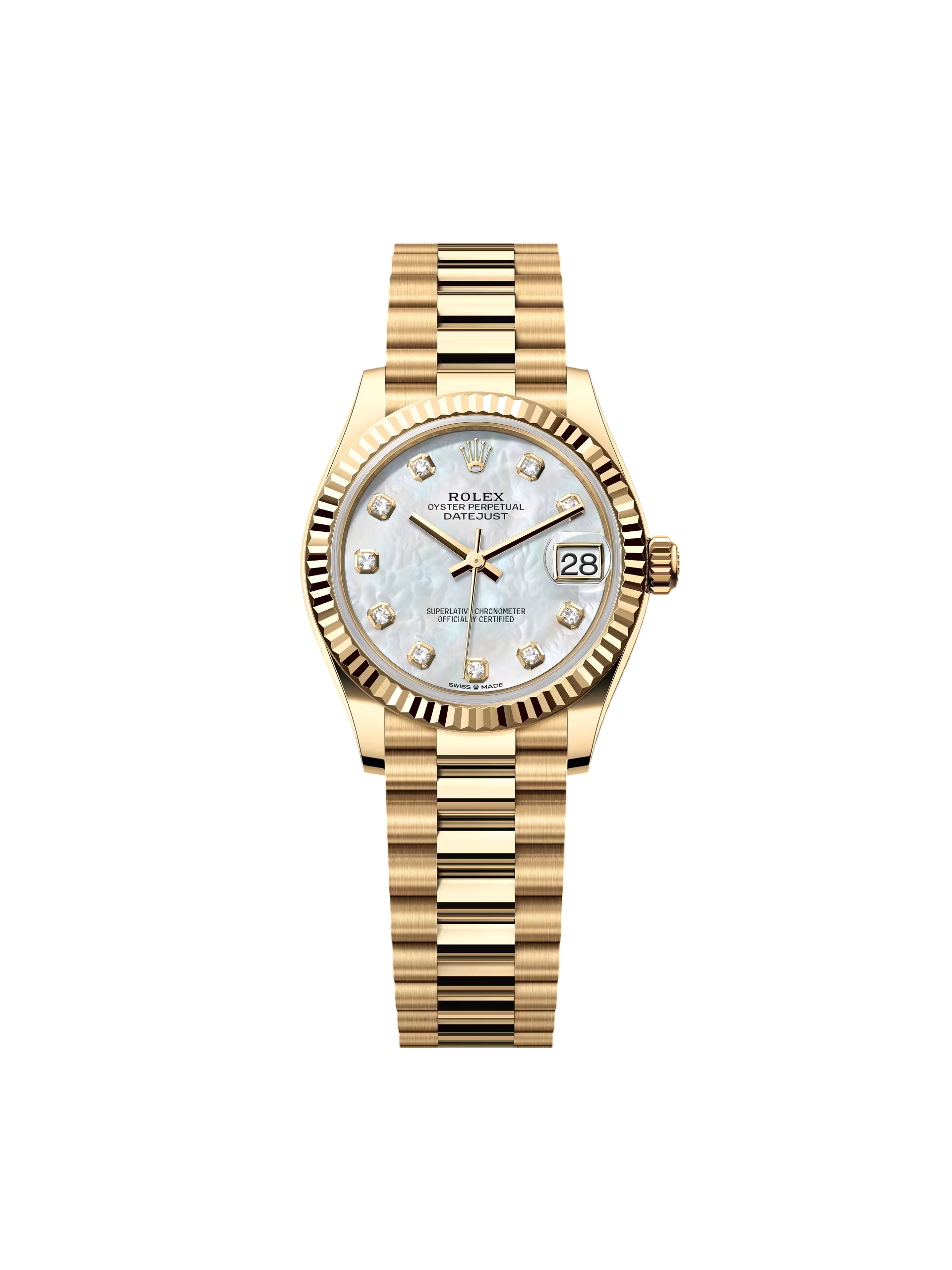 【Super Clone】RLX Datejust m278278-0020 White 31mm Dial President Bracelet Watch
