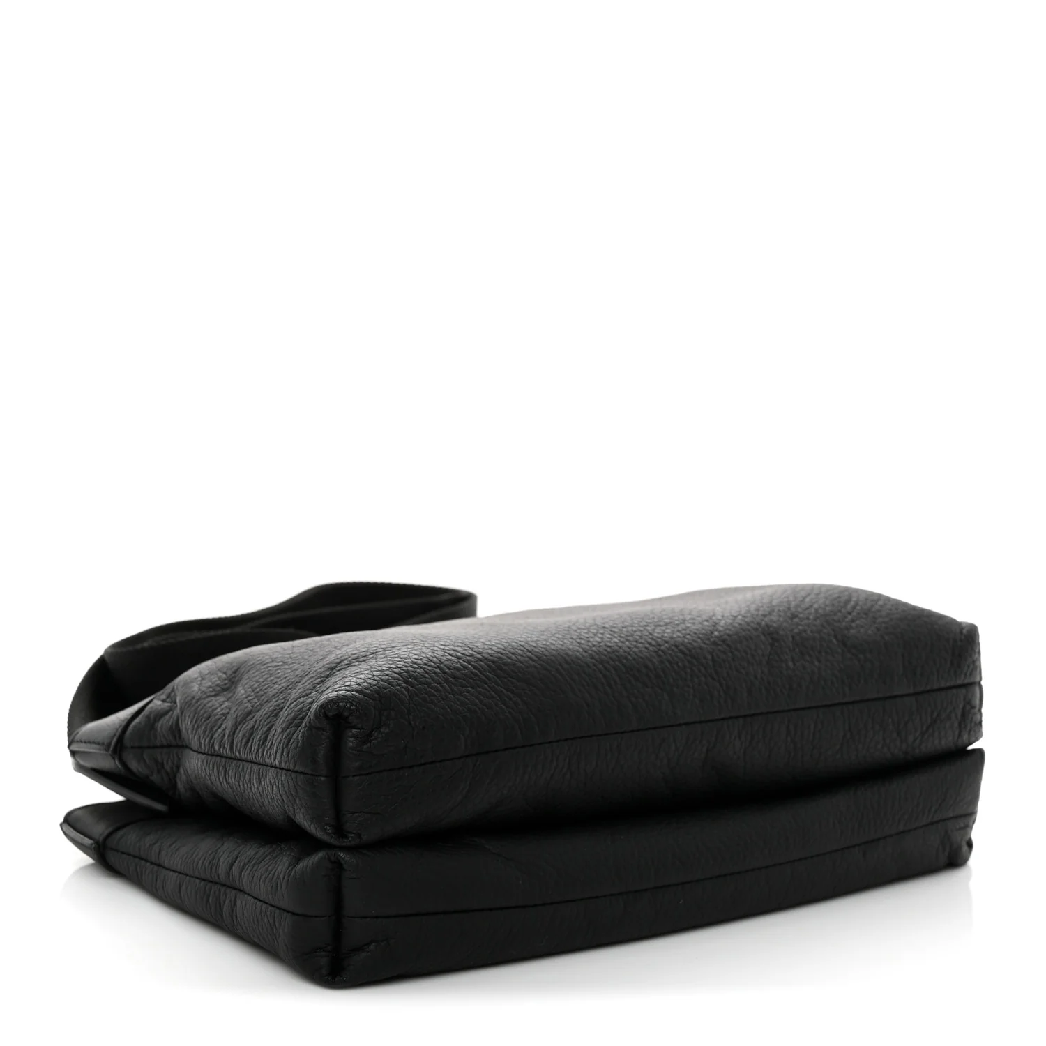 Grained Calfskin Duo Bag Black