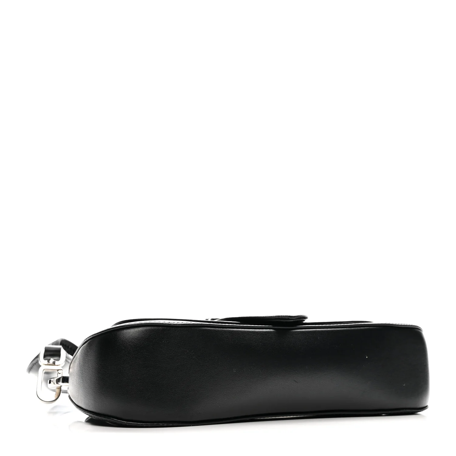 City Calfskin Saffiano Sidonie Shoulder Bag Black