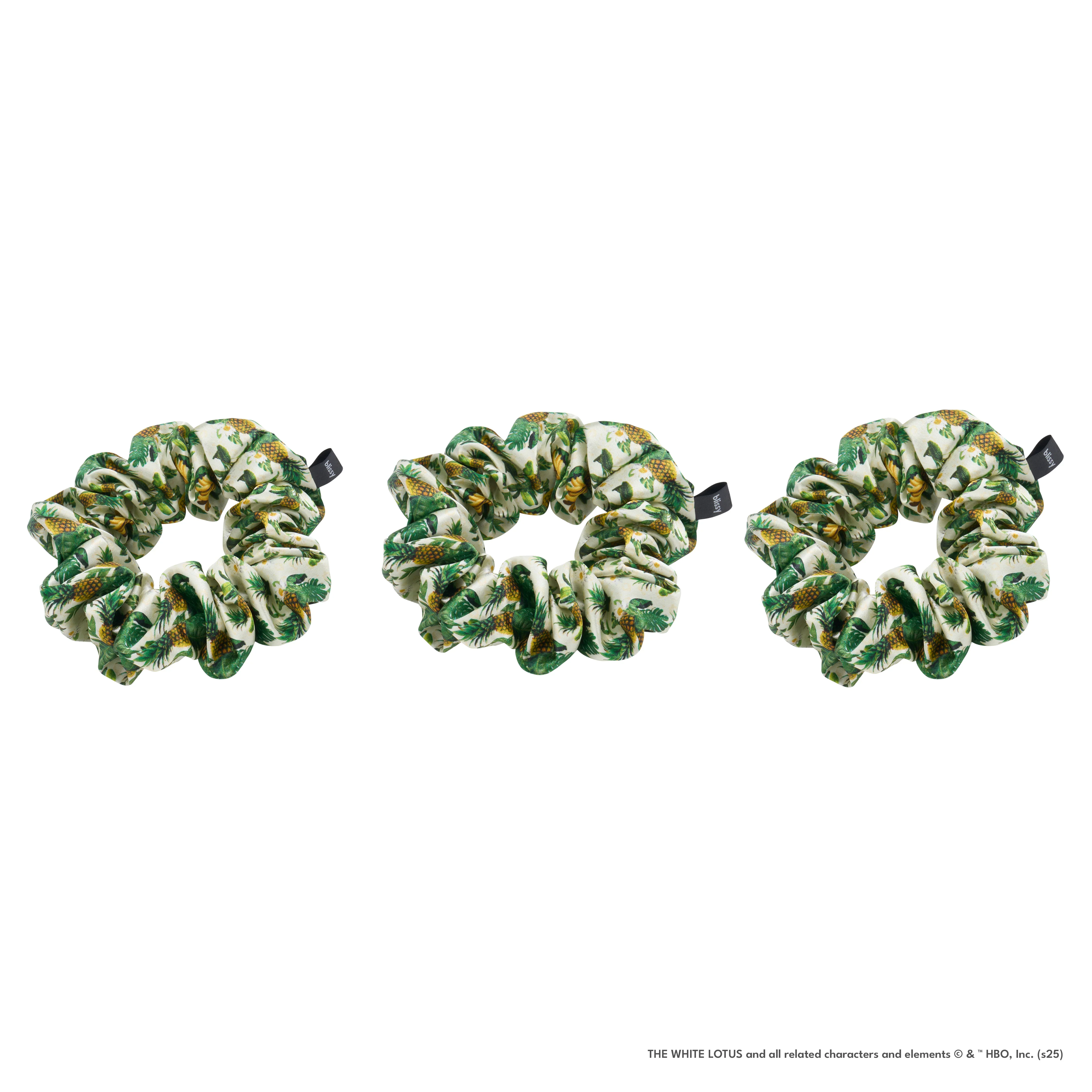 Blissy Scrunchies - White Lotus - Pineapple