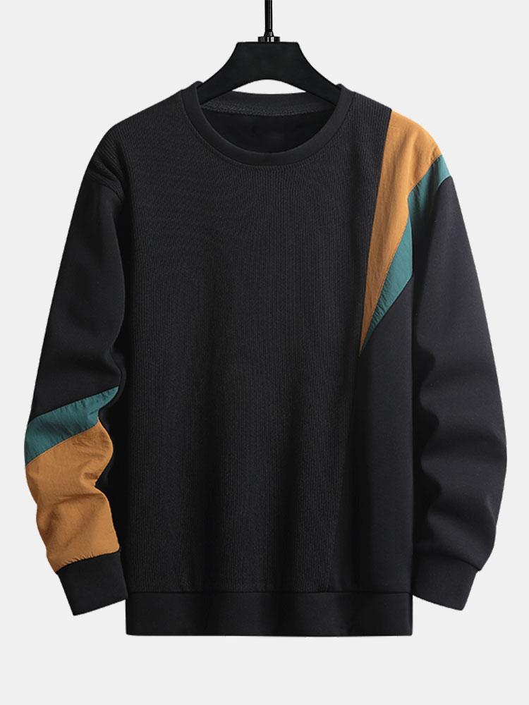 Sweat-shirt à col rond Color Block