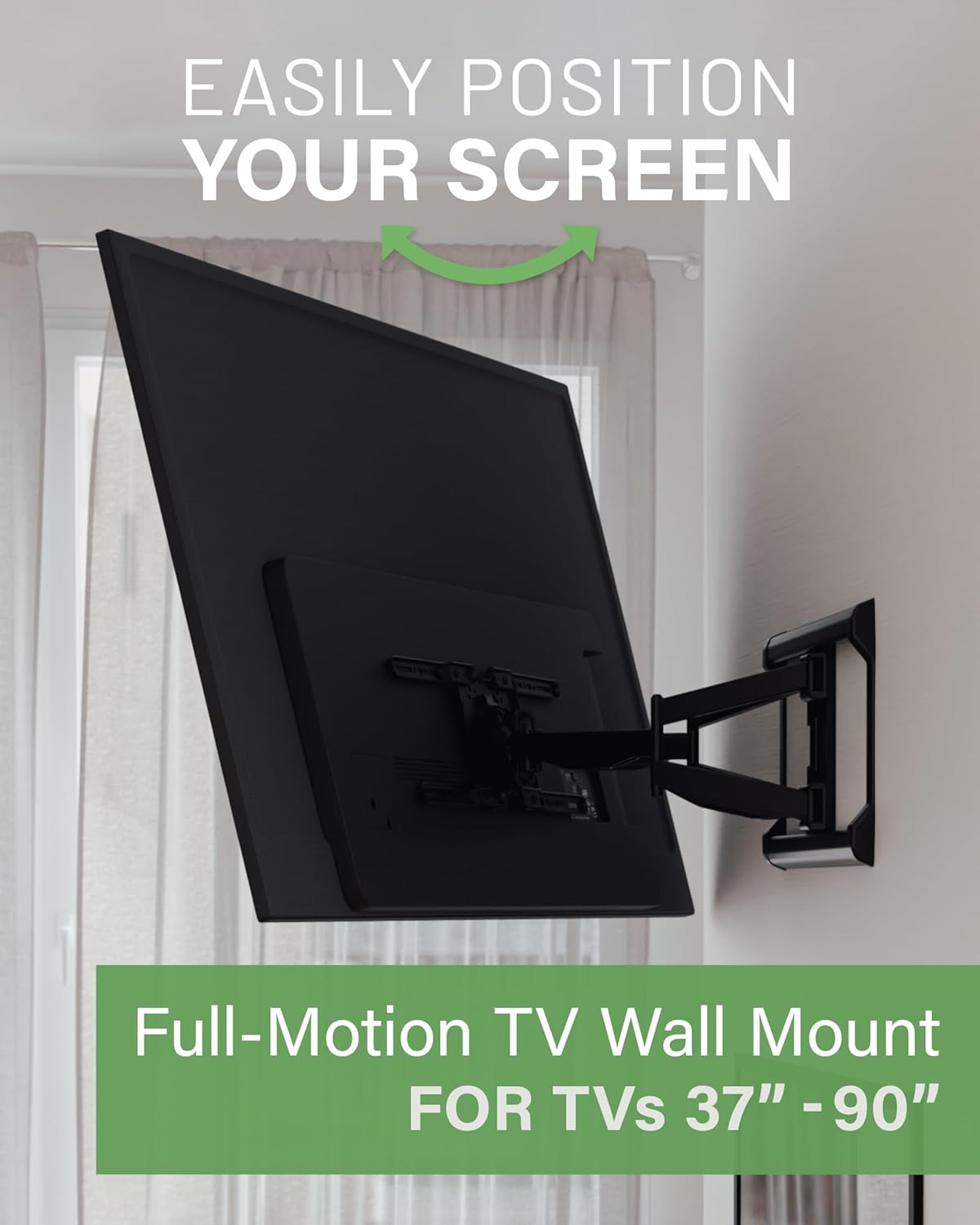 SANUS Full Motion TV Wall Mount for TVs up to 90