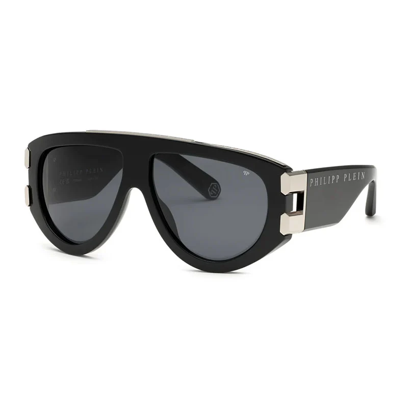 Philipp Plein Sunglasses Shield Full Rim, Shiny Black Frame  display picture 2