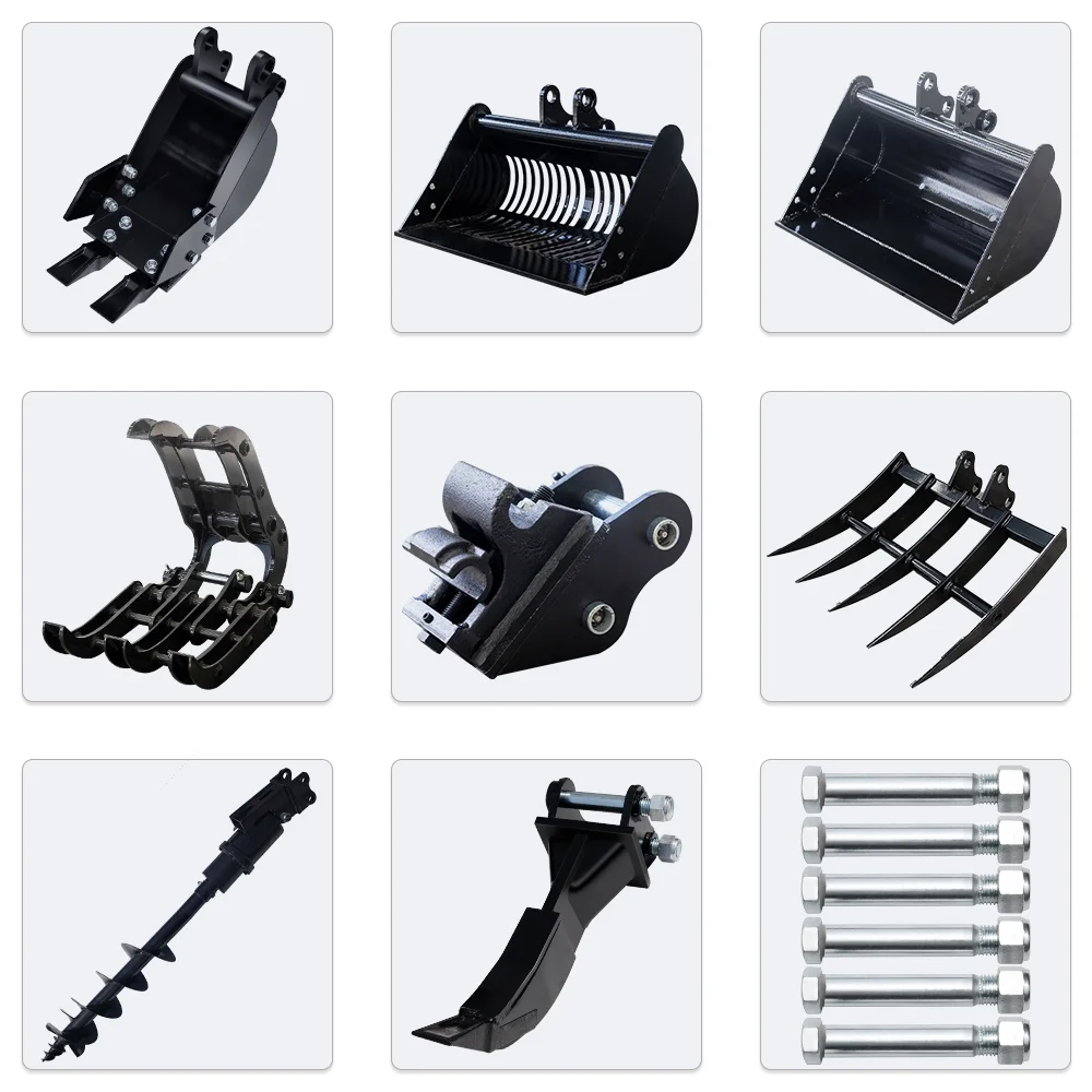 MS15PRO 1.5 Tons Crawler Small Digger Hydraulic Excavator with Bucket Hydraulic Thumb Clip, Bilateral Hydraulic Pilot, 13.5 HP EPA Gasoline Engine Trencher Digger Machine for Factory, Garden, Farms