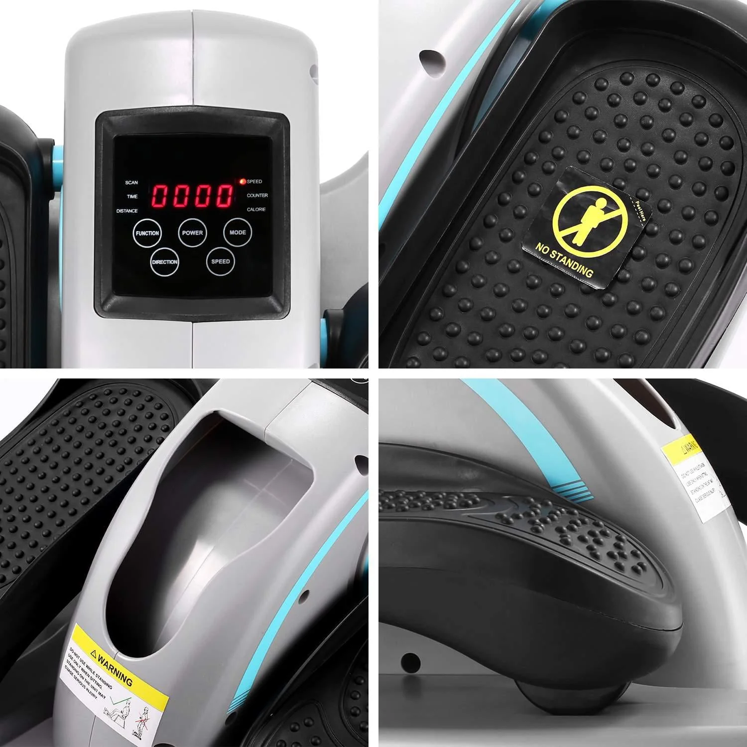 Desk Elliptical Machine for Home Office, Electric Desk Elliptical Trainer with Display Monitor Quiet Compact Pedal Exerciser Gifts for Caring Parents Image 6