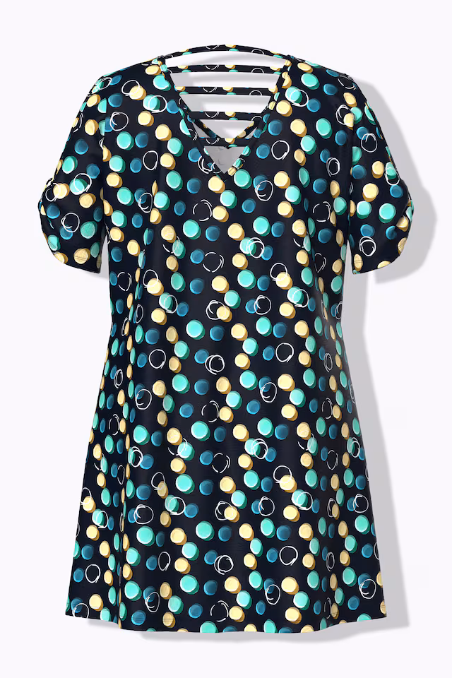 Bubble Print Short Sleeve Dress