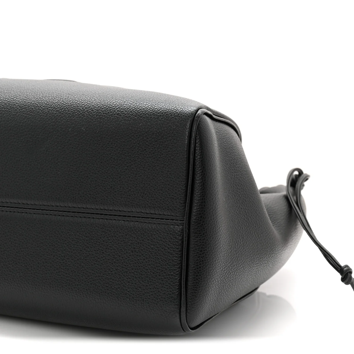 Calfskin Cuir Triomphe Cabas Drawstring Black