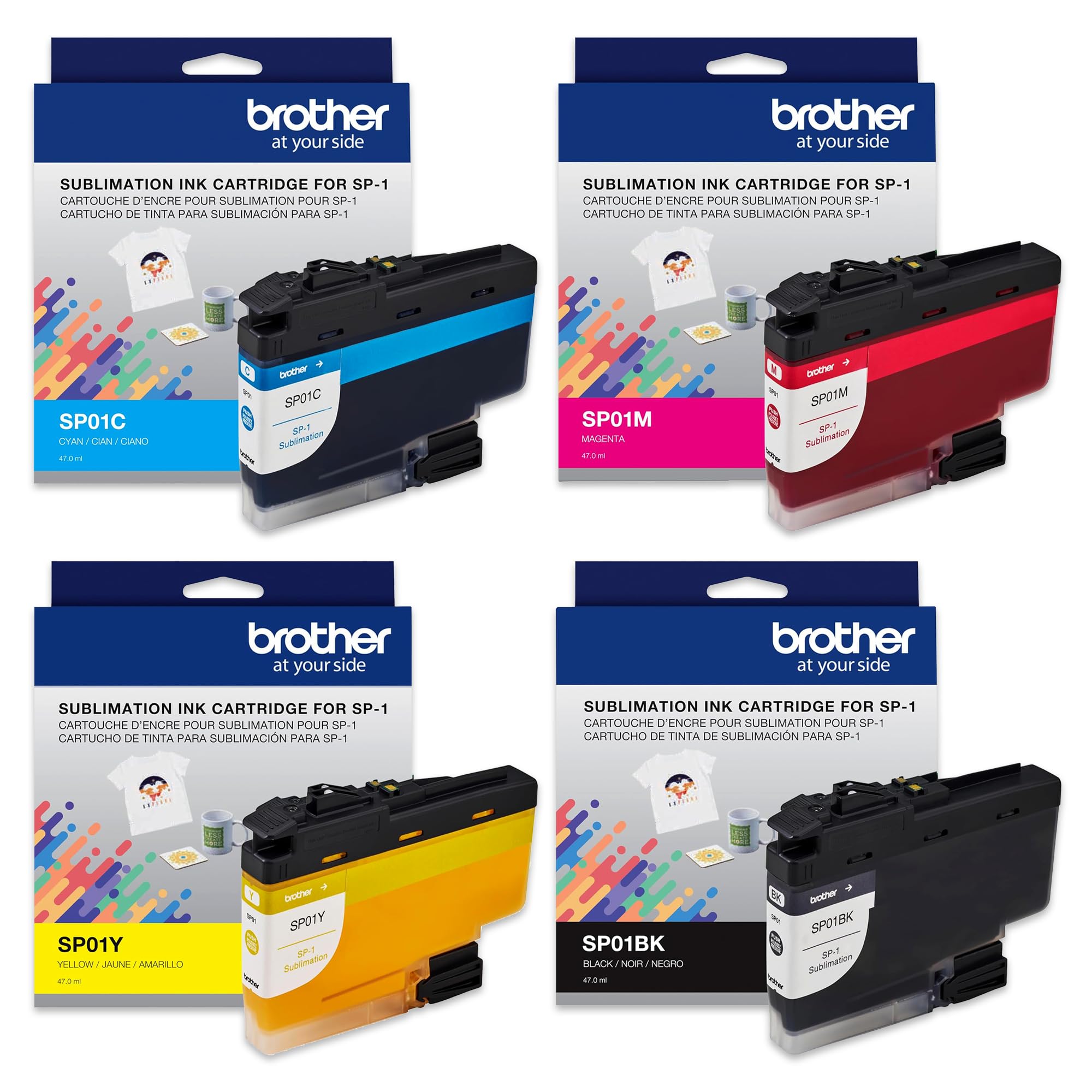 SP-1 Sublimation Printer with Full CMYK 47ml Ink Set, 10 Dye-Sublimation Transfer Sheets & Artspira Design Software