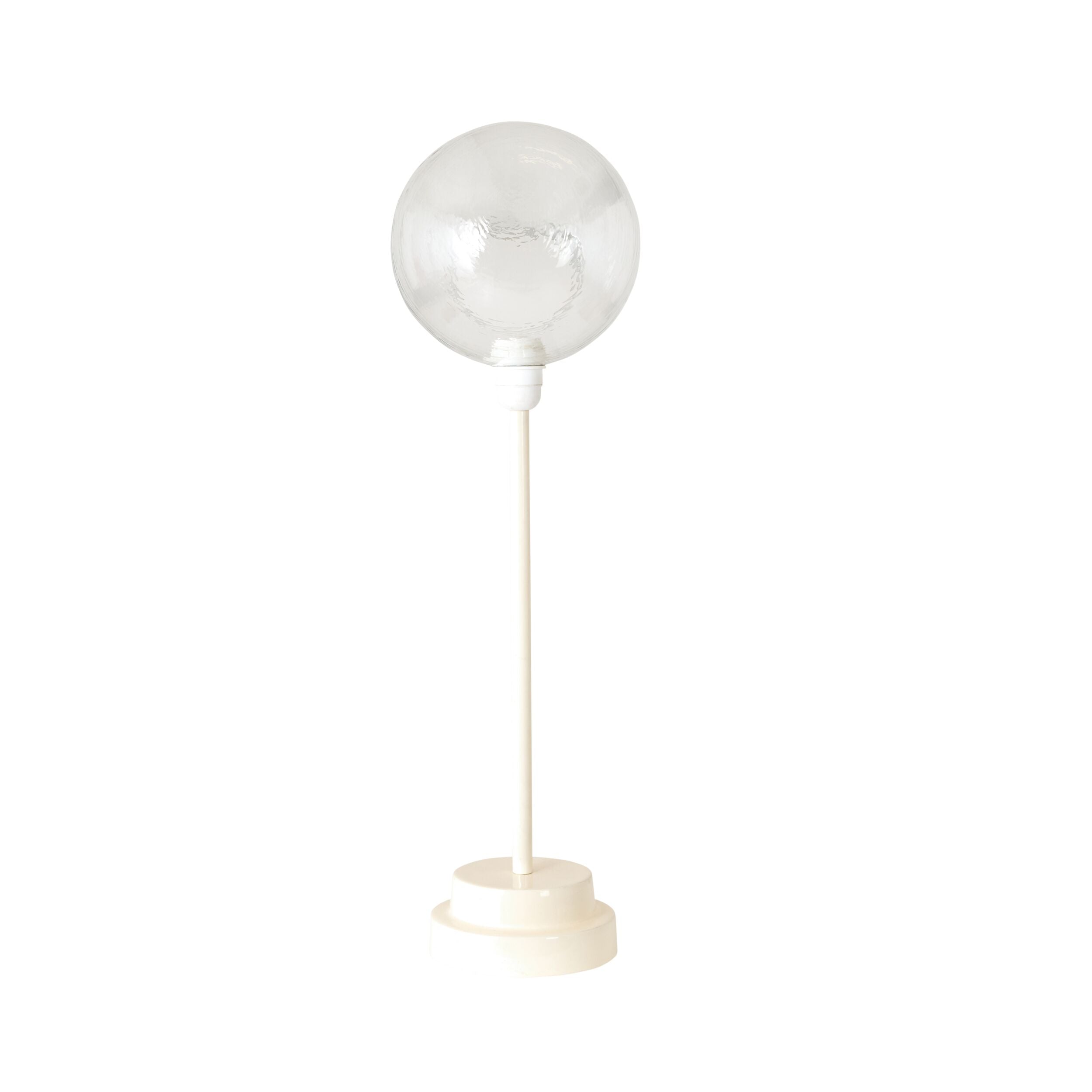 Vera Hammered Glass Table Lamp Off White 63cm