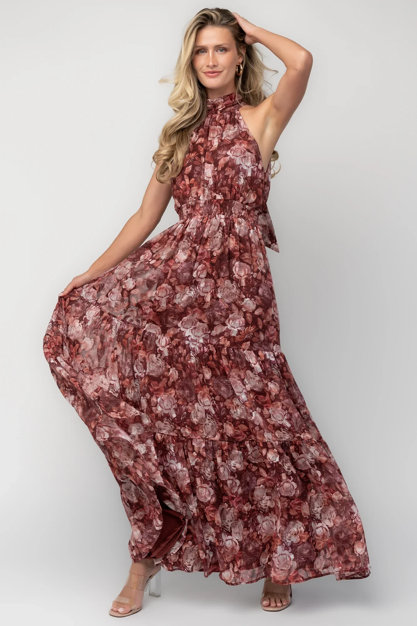 Pulitzer Maxi Dress | Burgundy Floral