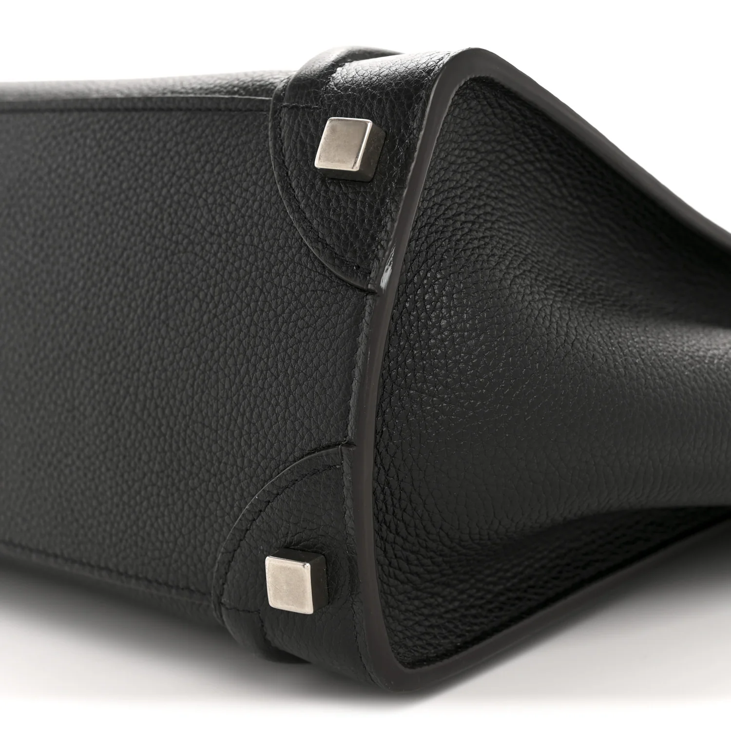 Drummed Calfskin Micro Luggage Black