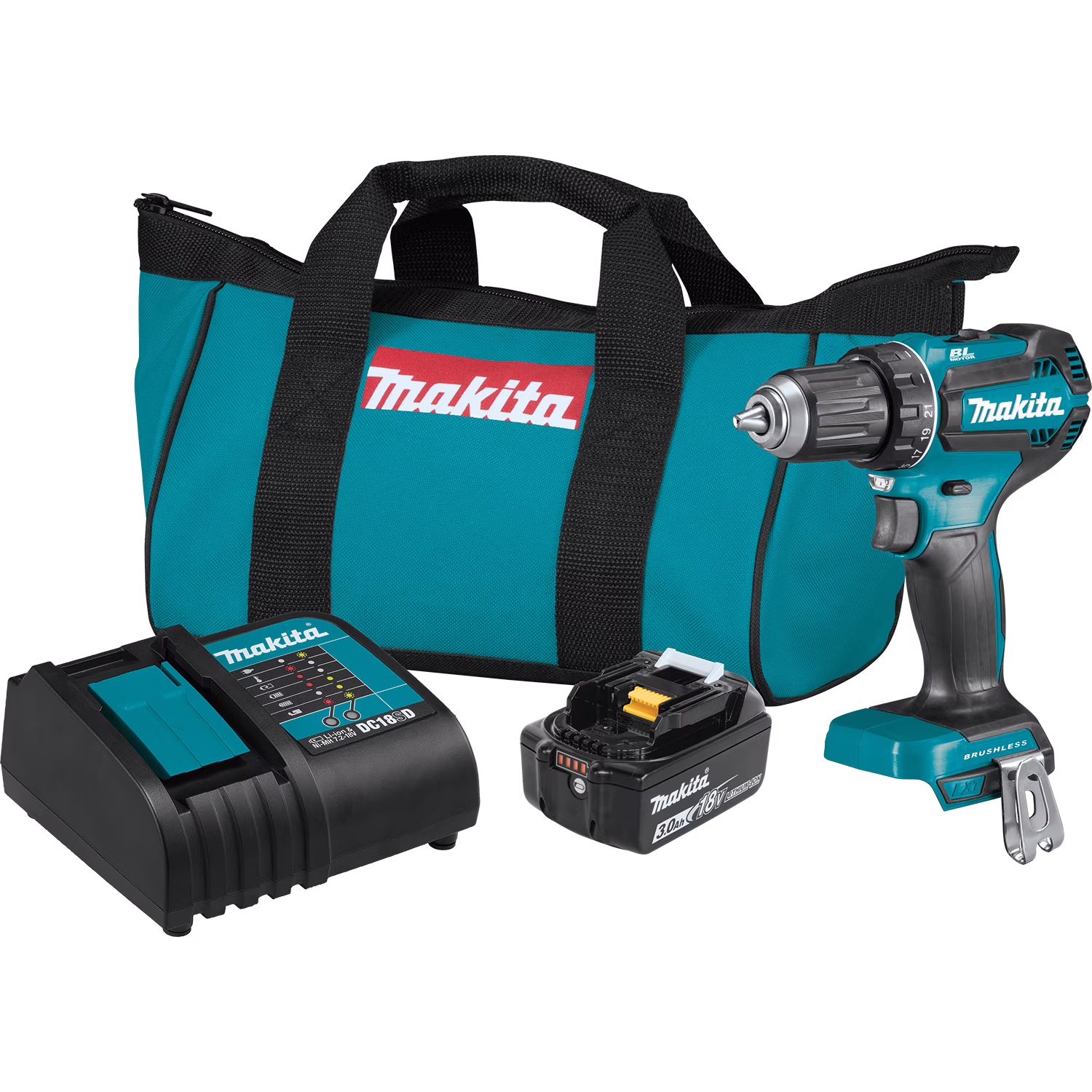 18V LXT Lithium-Ion Brushless Cordless 1/2 Driver-Drill Kit (3.0Ah)