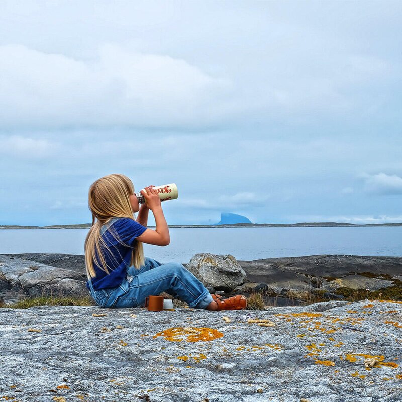 Flo og fjære termos 0,35L gul