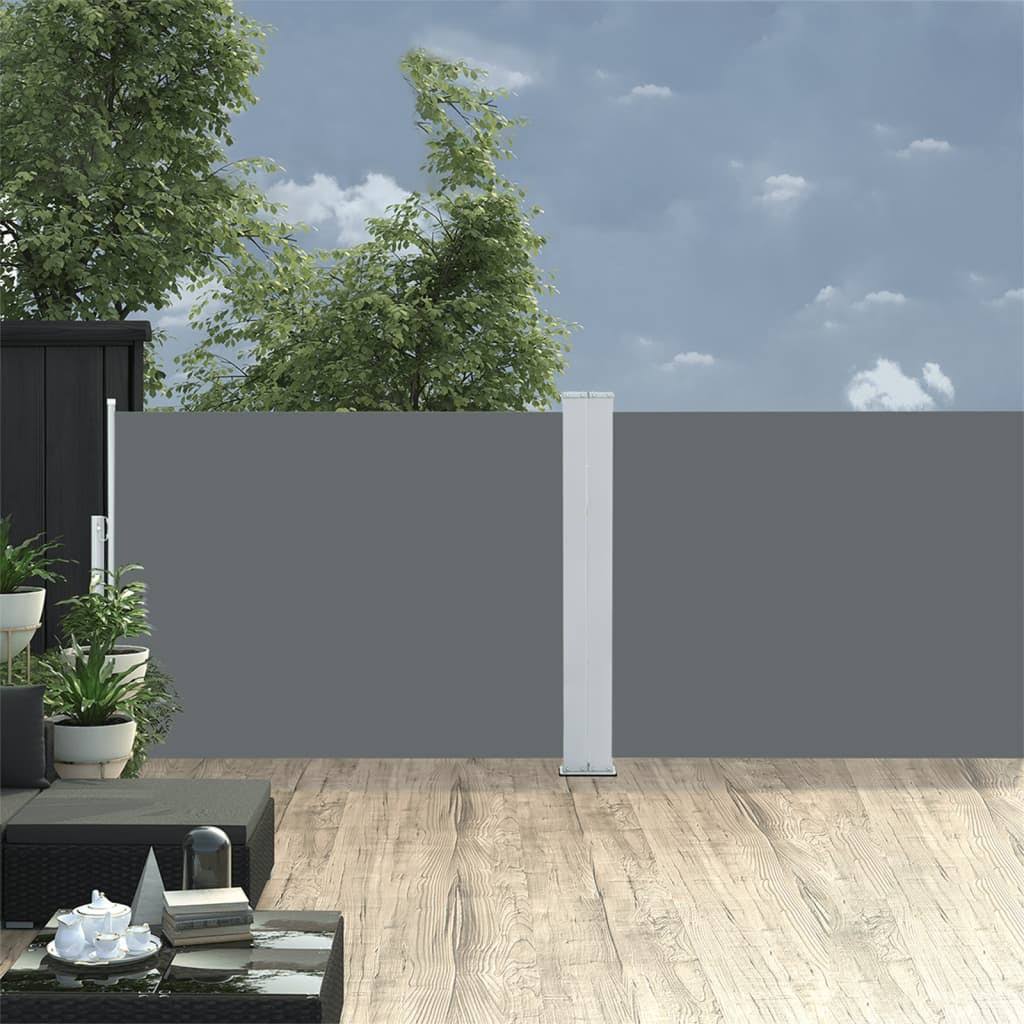vidaXL Retractable Side Awning Anthracite 47.2