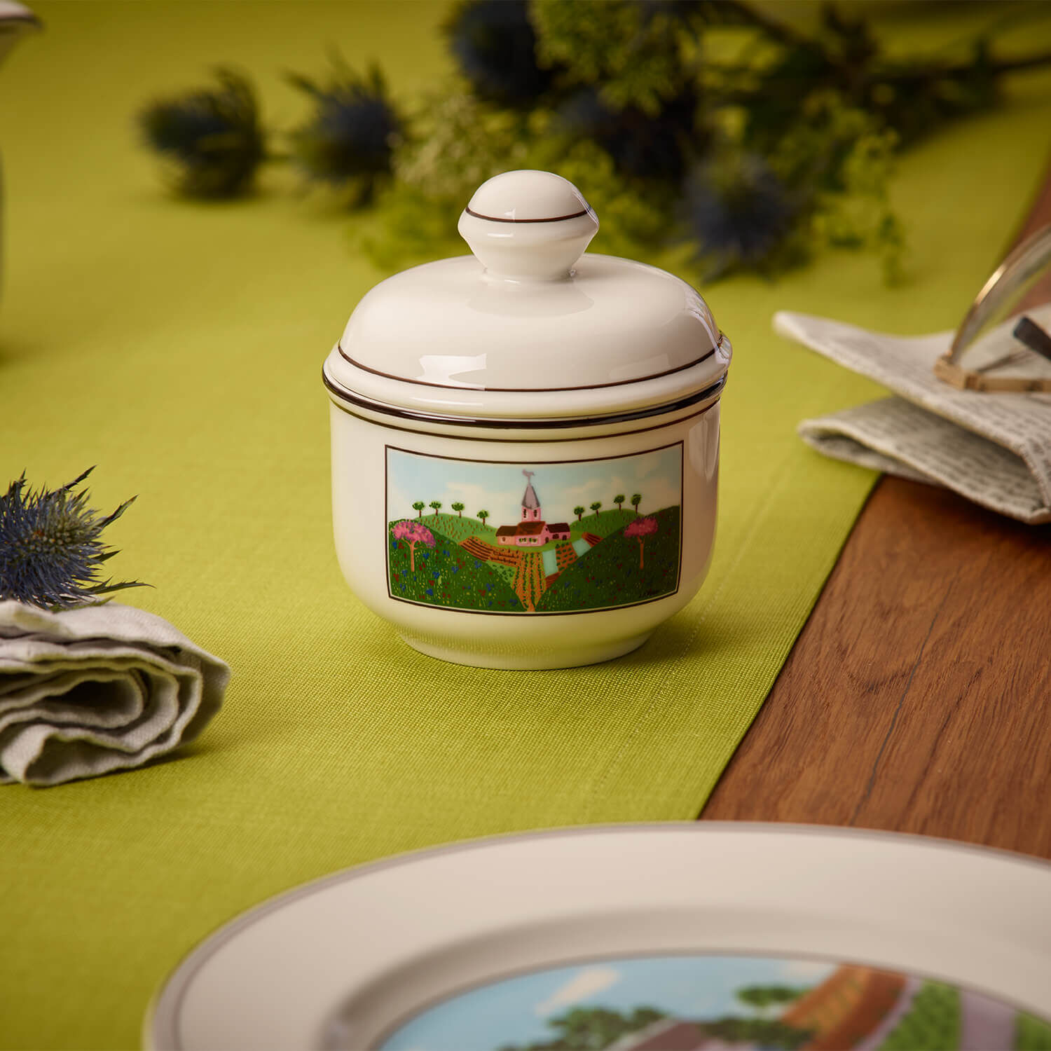 Design Naif Sugar bowl - Multi-colored, 6.5 oz, Premium Porcelain