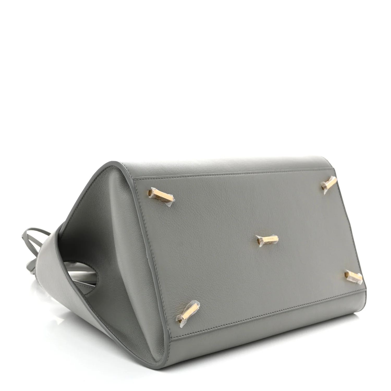 Calfskin Small Hug Bag Ash Grey