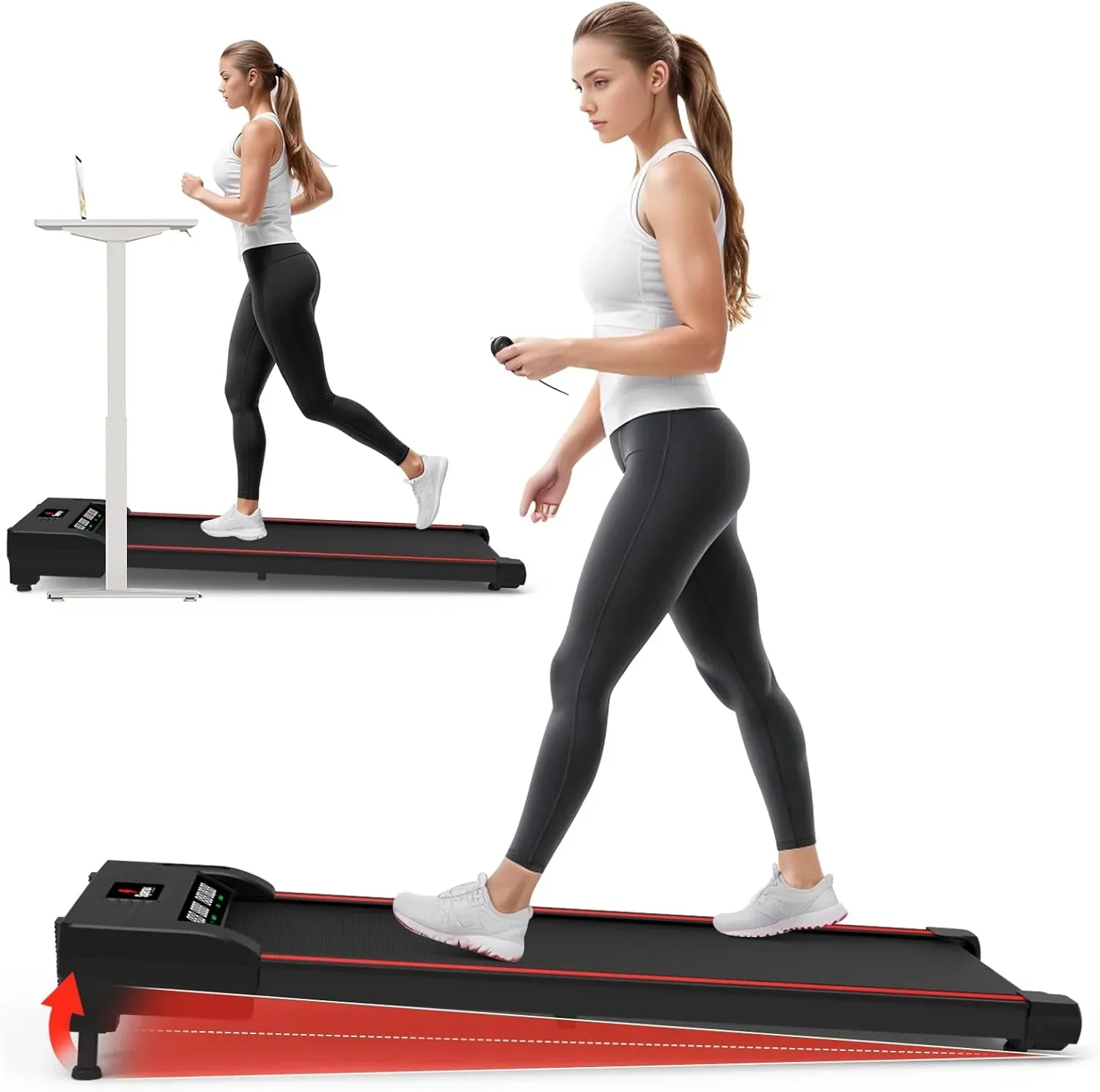 Tapis de marche vibrant Sperax avec application 3 en 1, tapis de marche sous bureau