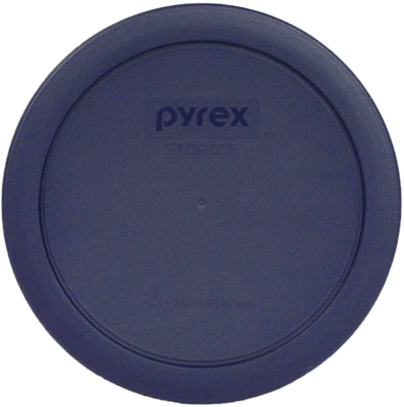 Pyrex 4 Cup Round Plastic Cover 4-Pack, Navy Blue