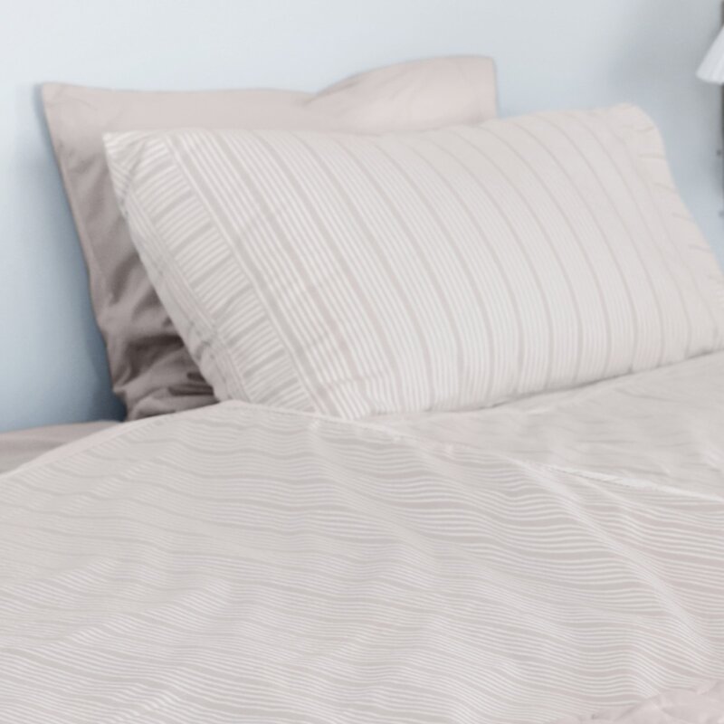 Bedding Collection dynetrekk 140x220+50x70 cm sand stripes