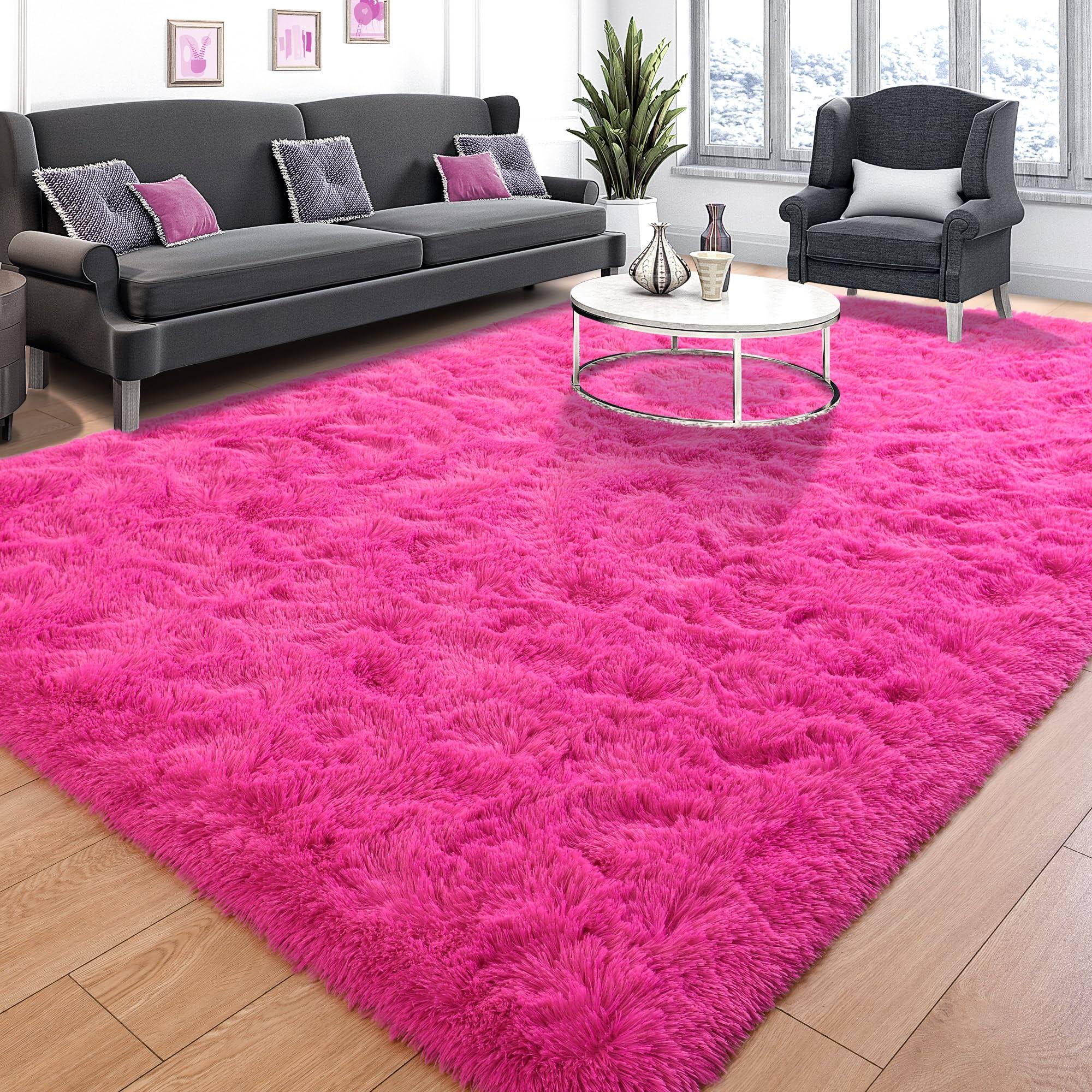 Tepook Super Soft Fluffy Rug for Bedroom, Modern Shaggy Rug Fuzzy Kids Rug for Living Room, Plush Indoor Nursery Home Decor Rug with Non-Slip Bottom