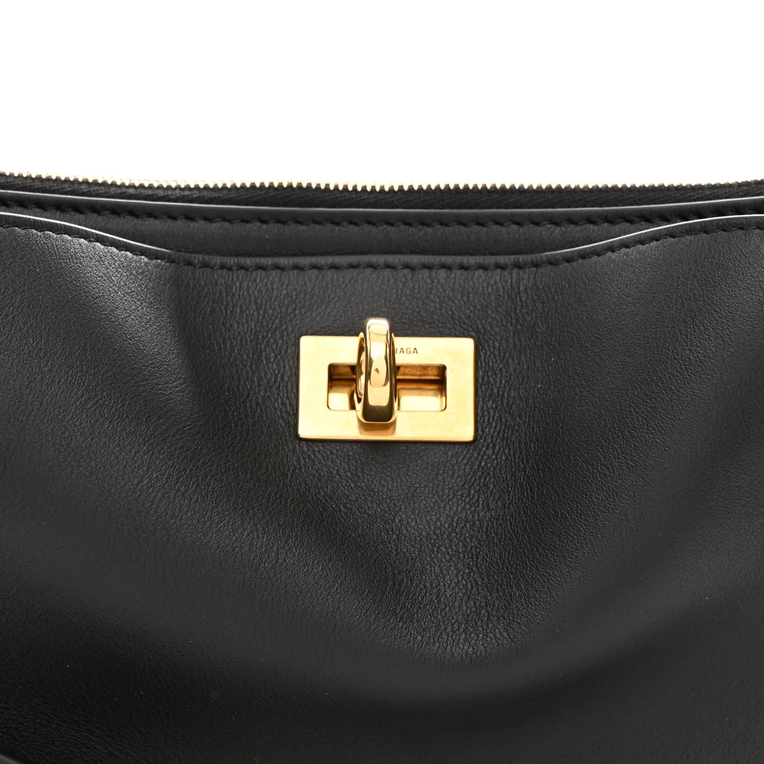 Natural Smooth Calfskin Rodeo Sling Pochette Black
