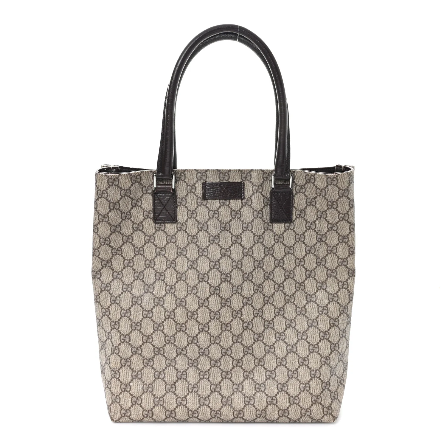 GG Plus Monogram Small Vertical Tote Dark Brown