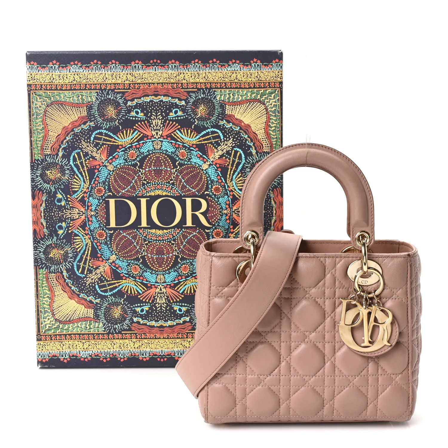 Lambskin Cannage Small My ABC Dior Lady Dior Blush