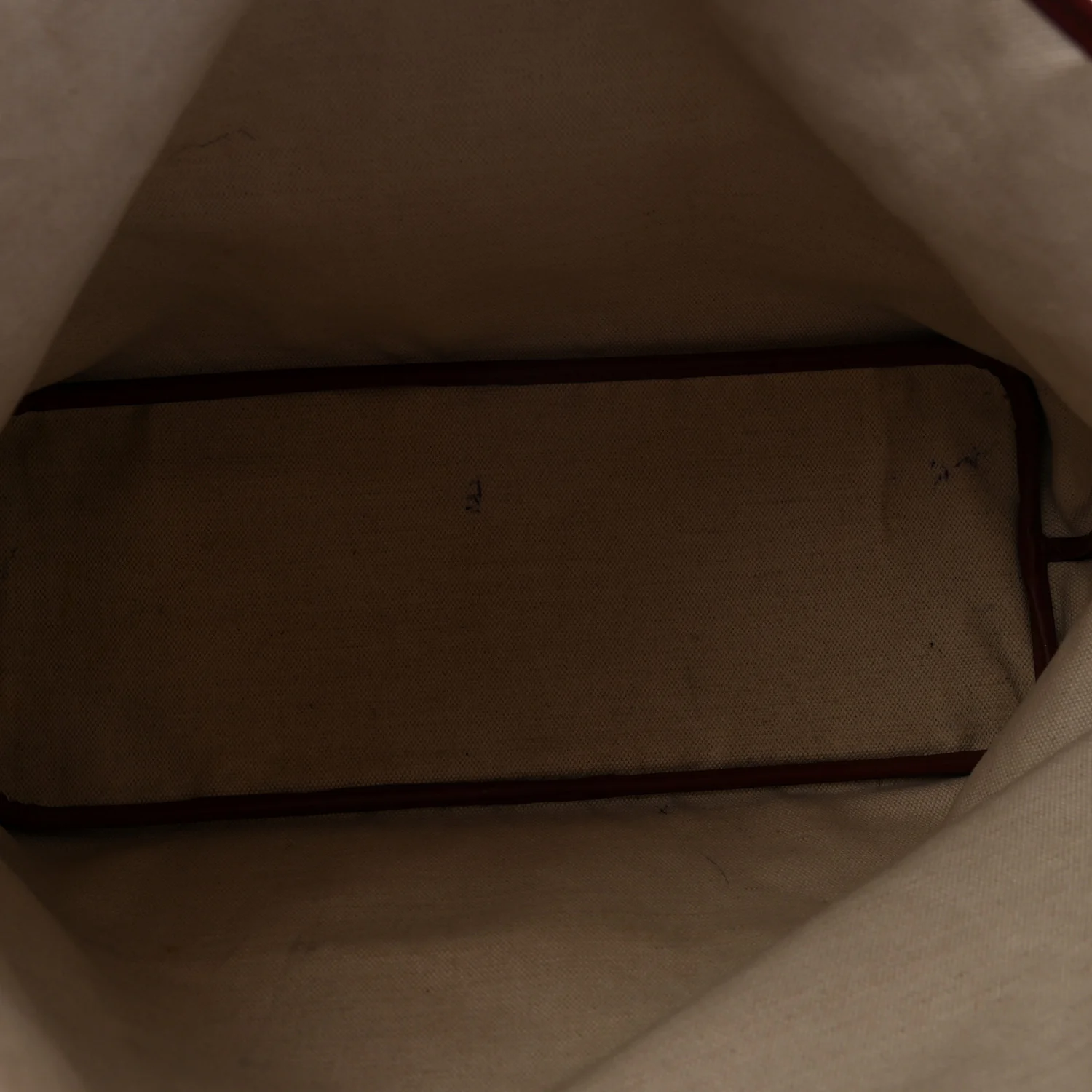 Grained Calfskin Canvas 1920 Oh! Tote Ruban GM Madder Bronze