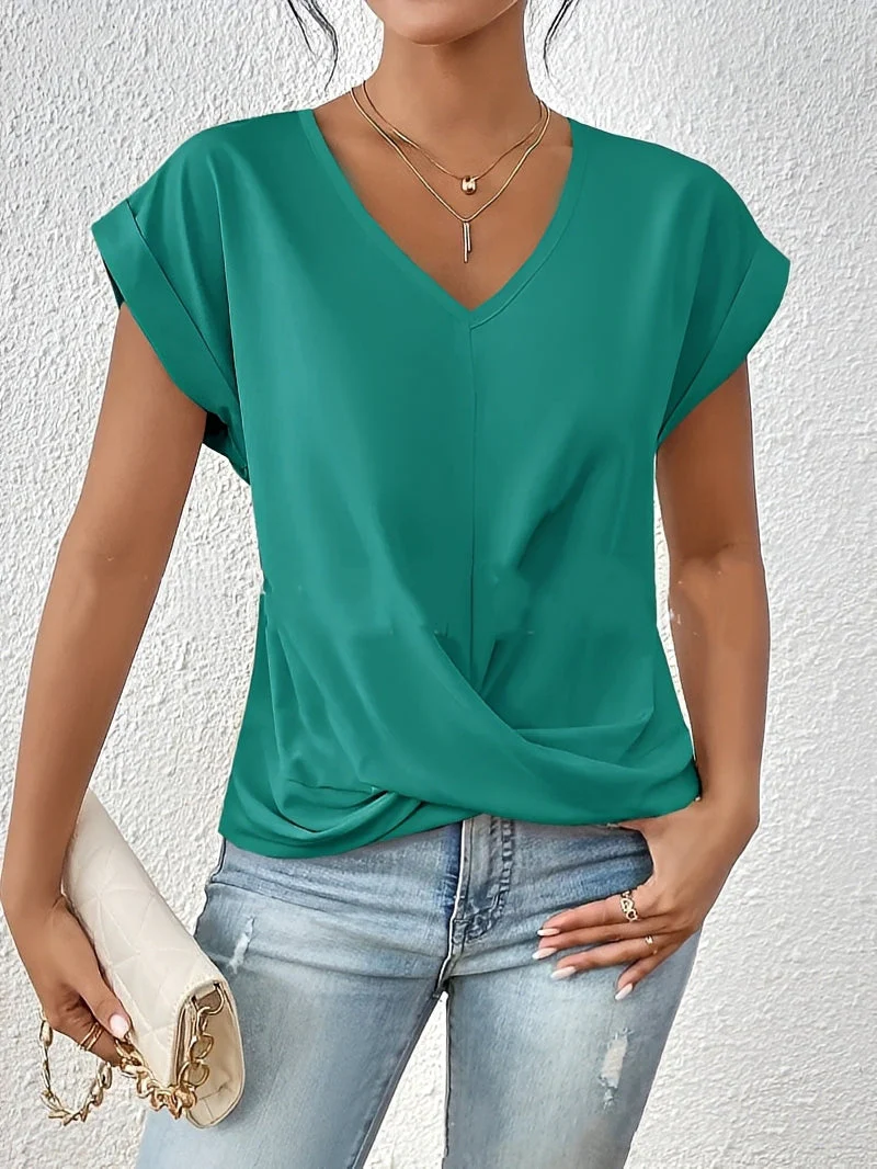Lucie – T-shirt à col en V pour femmes – pour tous les jours