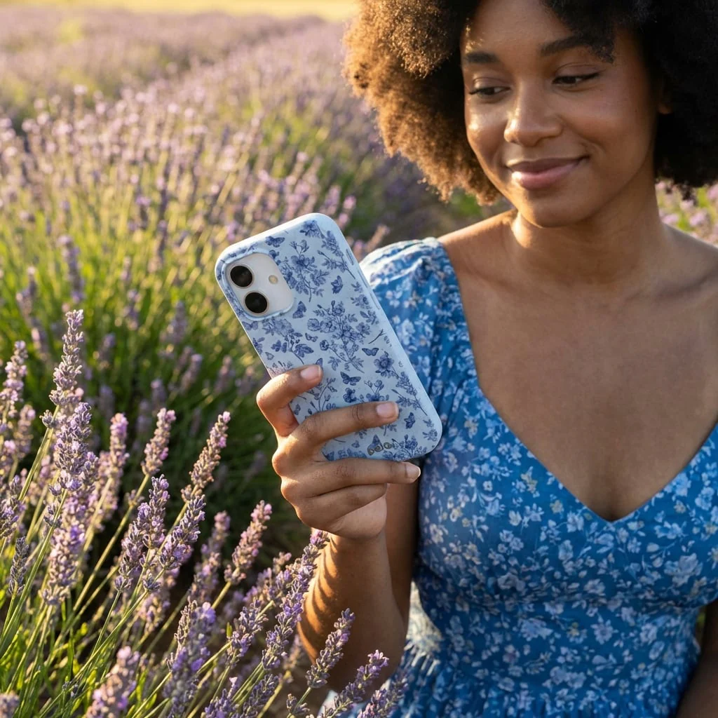 Powder Blue Porcelain iPhone 16 Case
