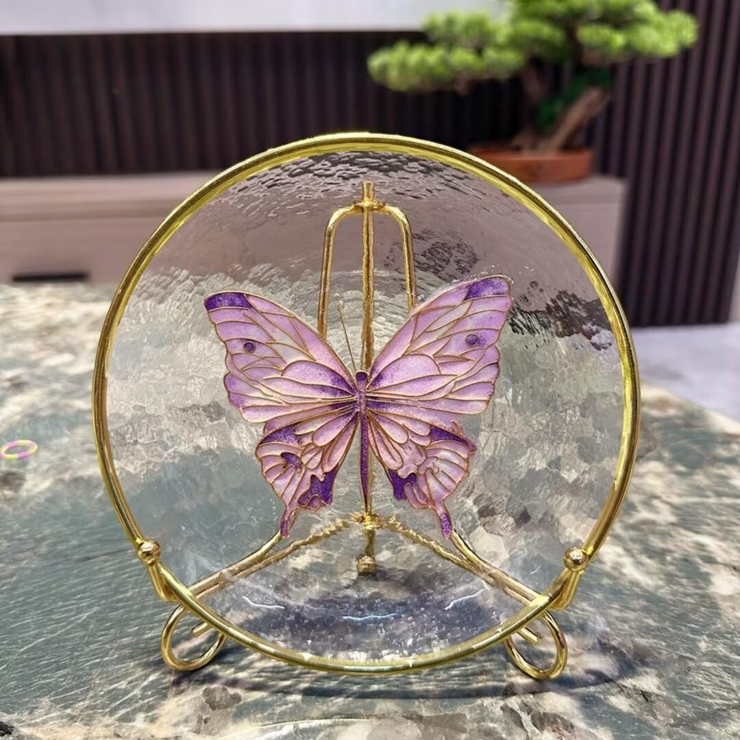 Cloisonne DIY Kit Suitable for Beginners,Lotus On Acrylic Plate,Home Decoration,Including All Tools,Paint by Numbers Kit,Pre-Drawn Painting for Adults and Kids,6