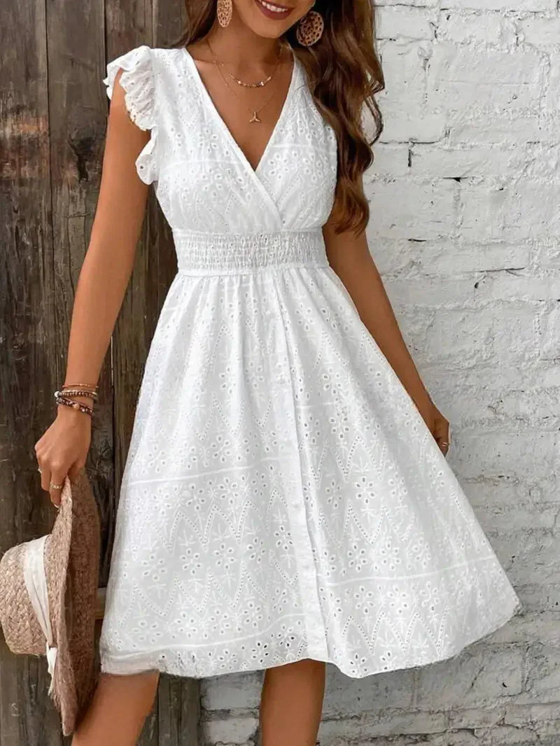 Robe à manches papillon