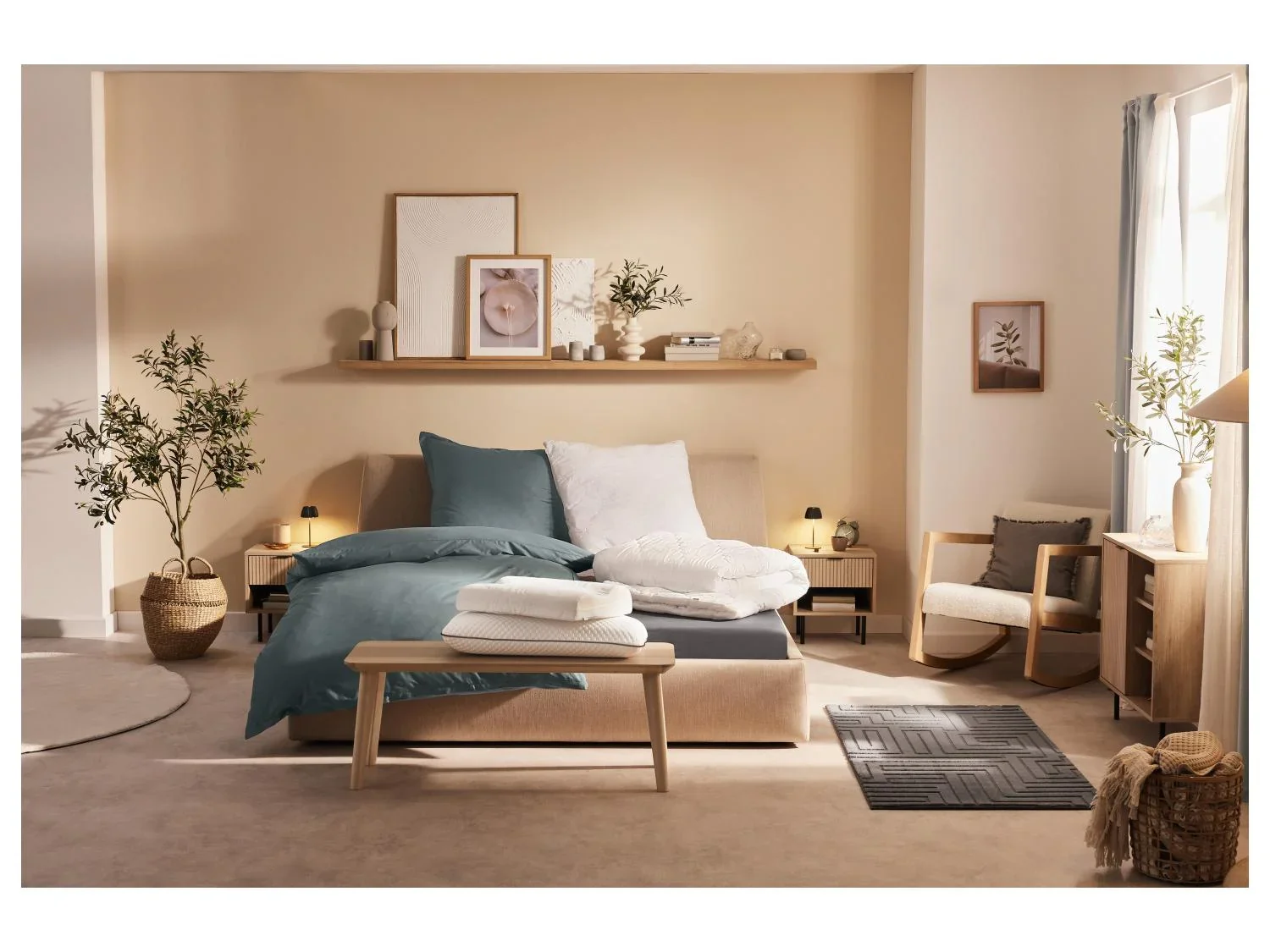 LIVARNO home Parure de lit en satin de lyocell, 260 x 240 cm