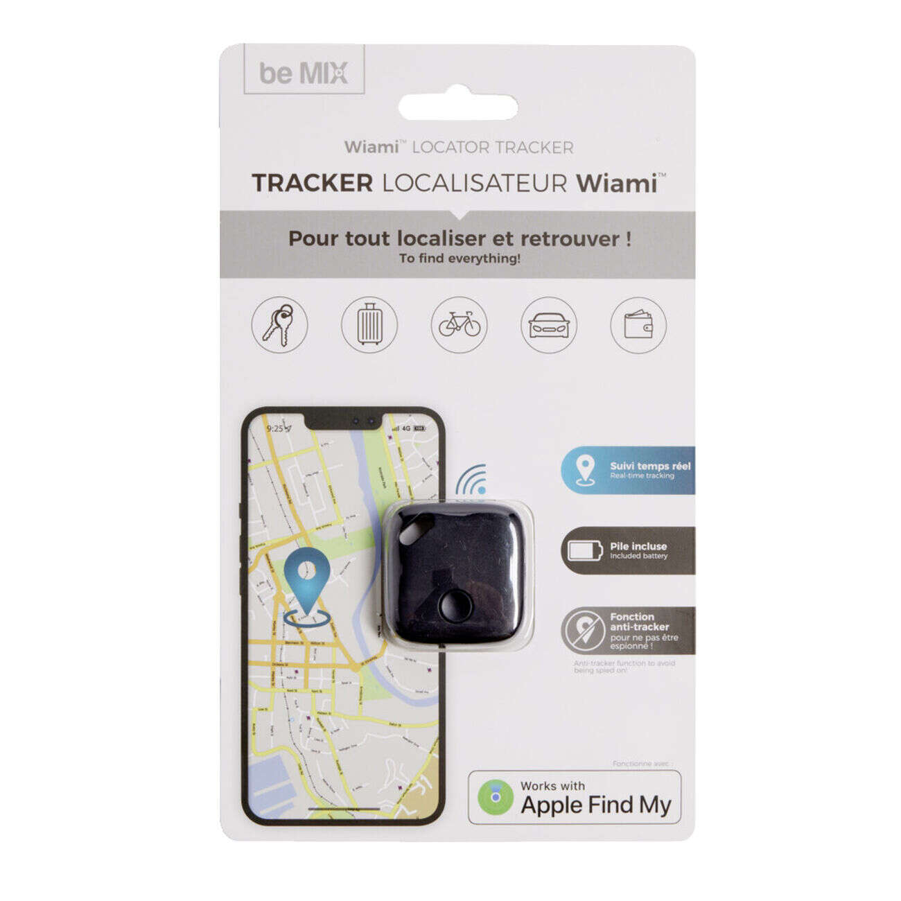 Traqueur localisateur noir