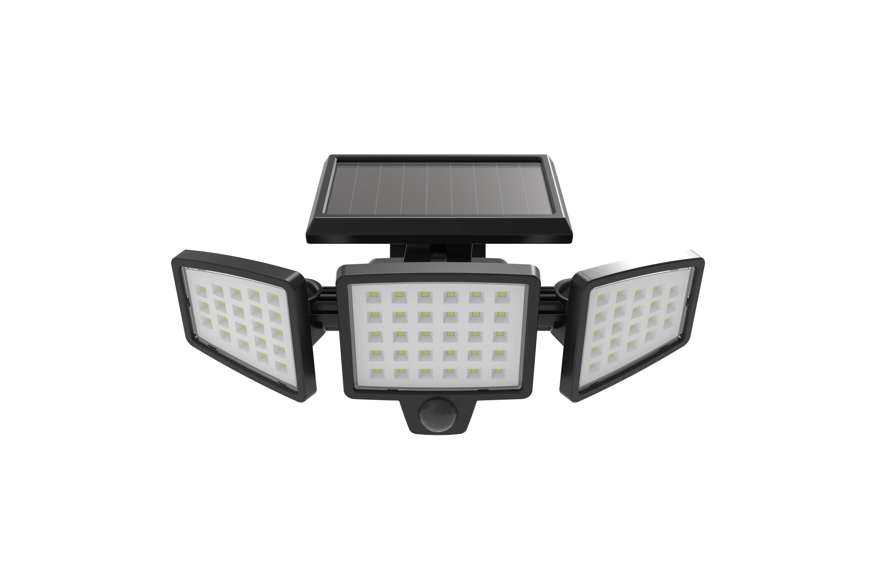 Pinegreen Lighting 1500 Lumen 3-Head Solar Security Motion Light - Security Lighting