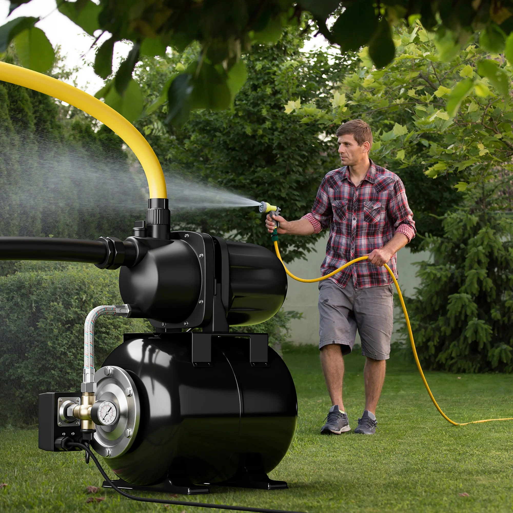 Gymax 1.6 HP Shallow Well Pump 1000 GPH 164 FT Stainless Steel Garden Jet Pump