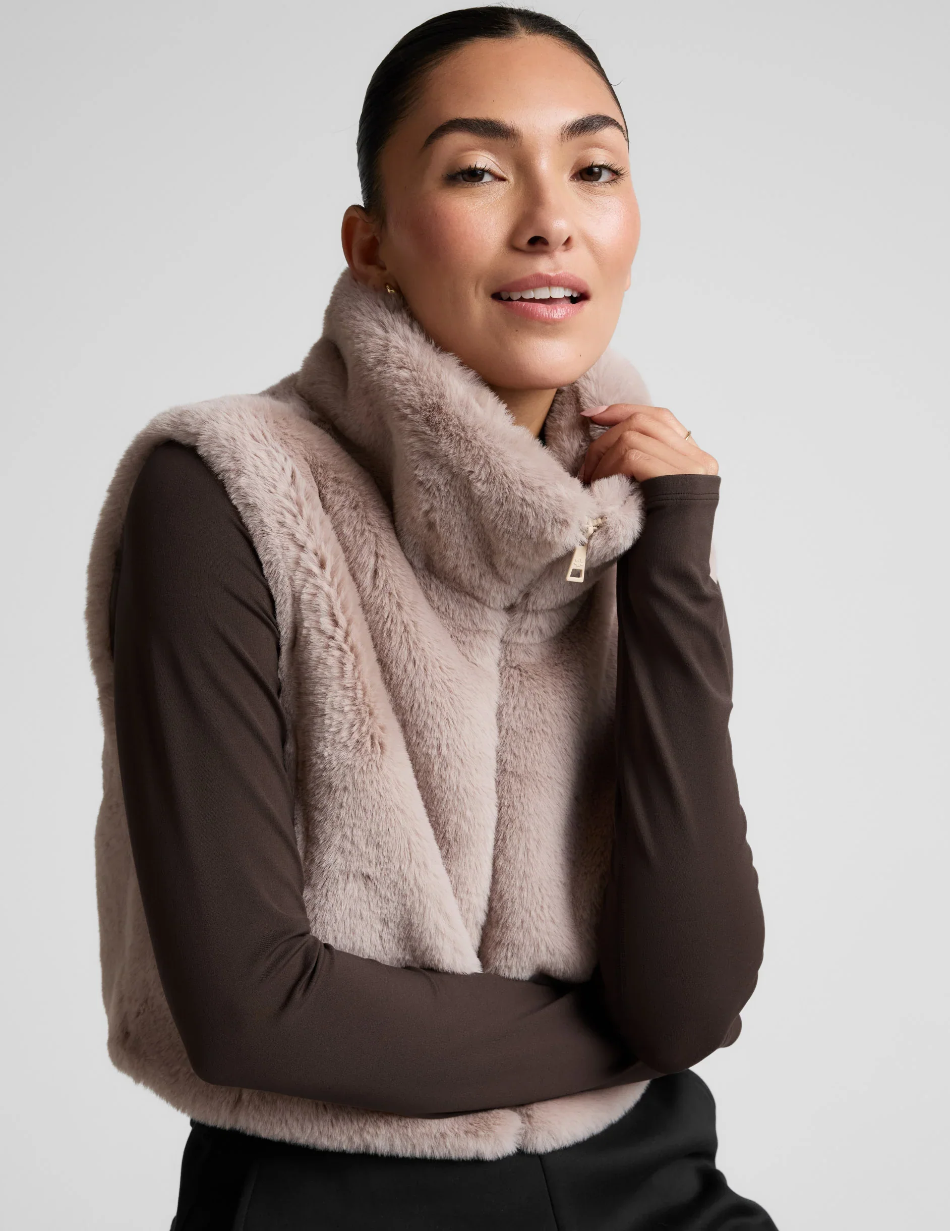 On The List Faux Fur Vest
