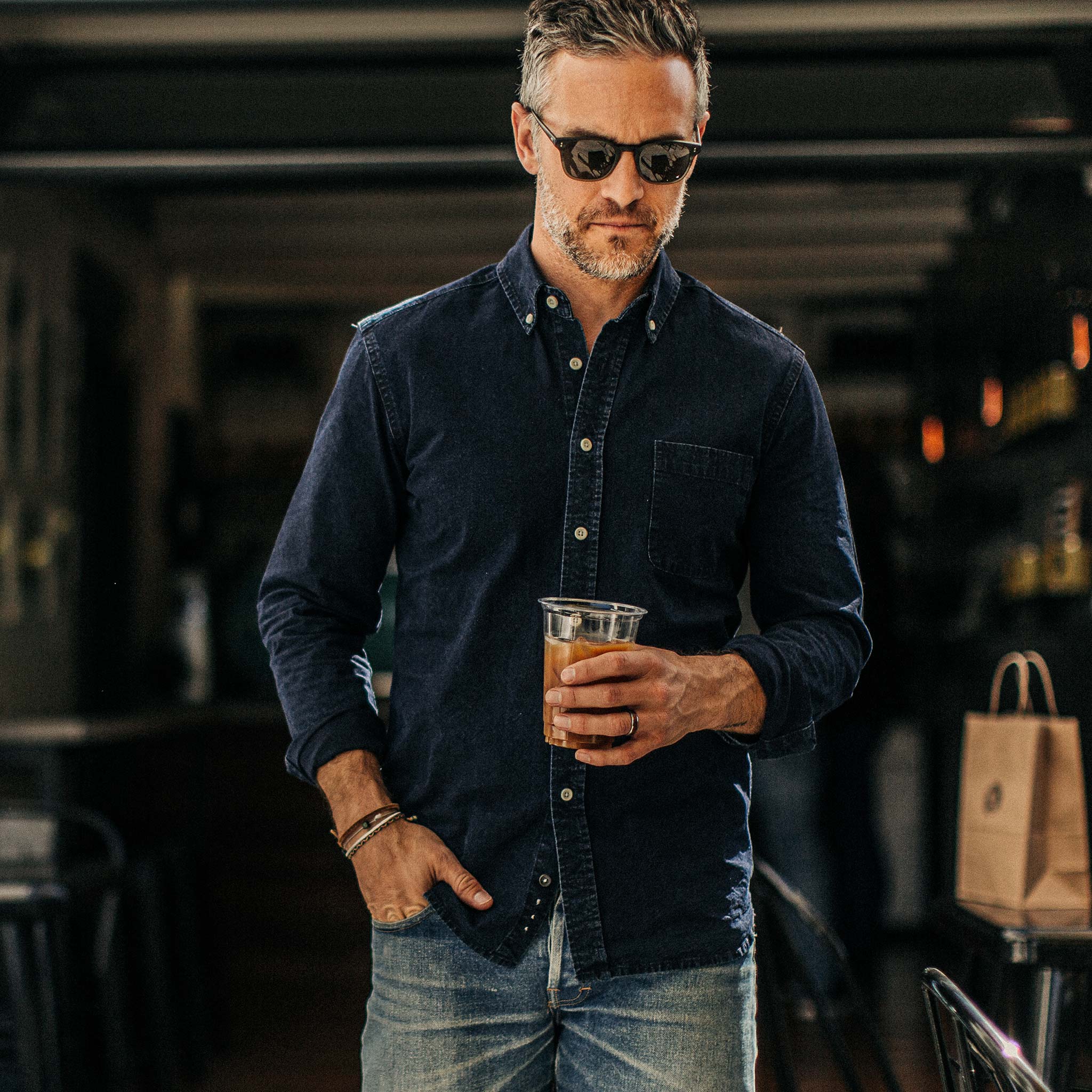 Le Jack en indigo Oxford