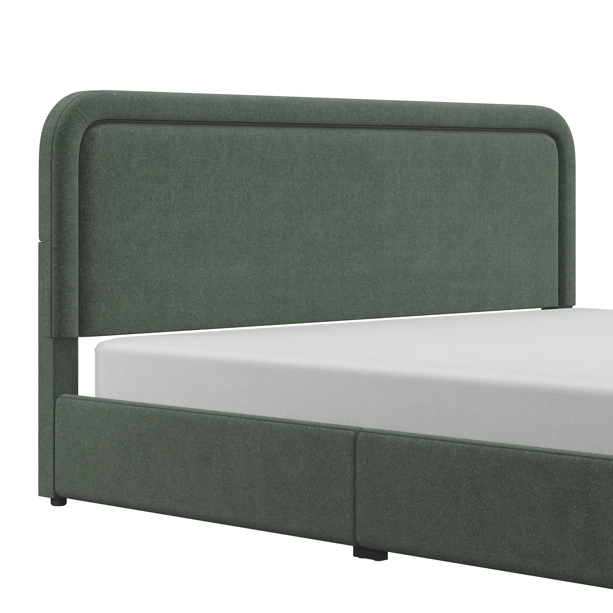 Better Homes & Gardens Juliet King Boucle Platform Bed, Ivory