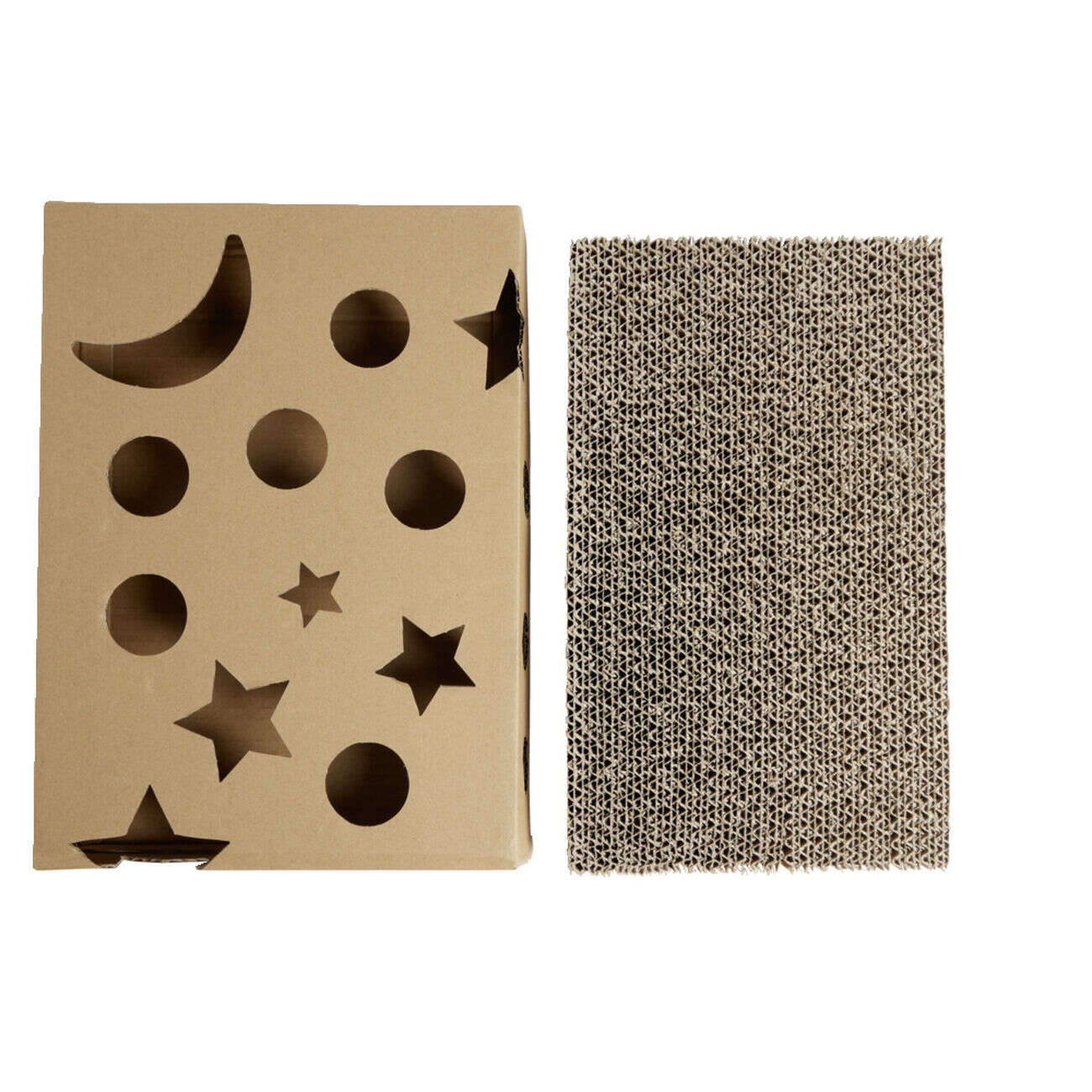 Griffoir pour chat avec balle grelot et herbe à chat 25x35cm