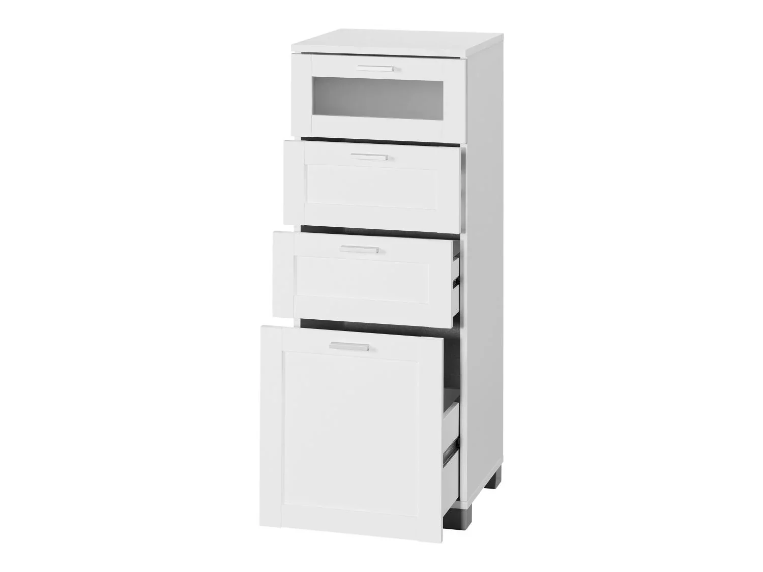 LIVARNO home Meuble de salle de bains Basel, 37 x 96,9 x 34,5 cm, blanc