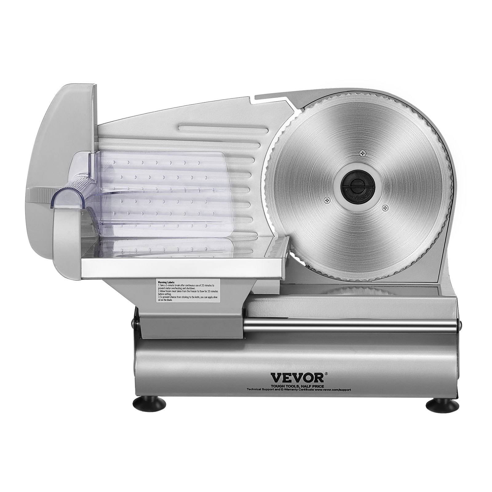 VEVOR JYDRQPJ180WJFCEOPV1 180W Electric Deli Food Meat Slicer with 7.5 in. SUS420 Stainless Steel Blade & Blade Guard