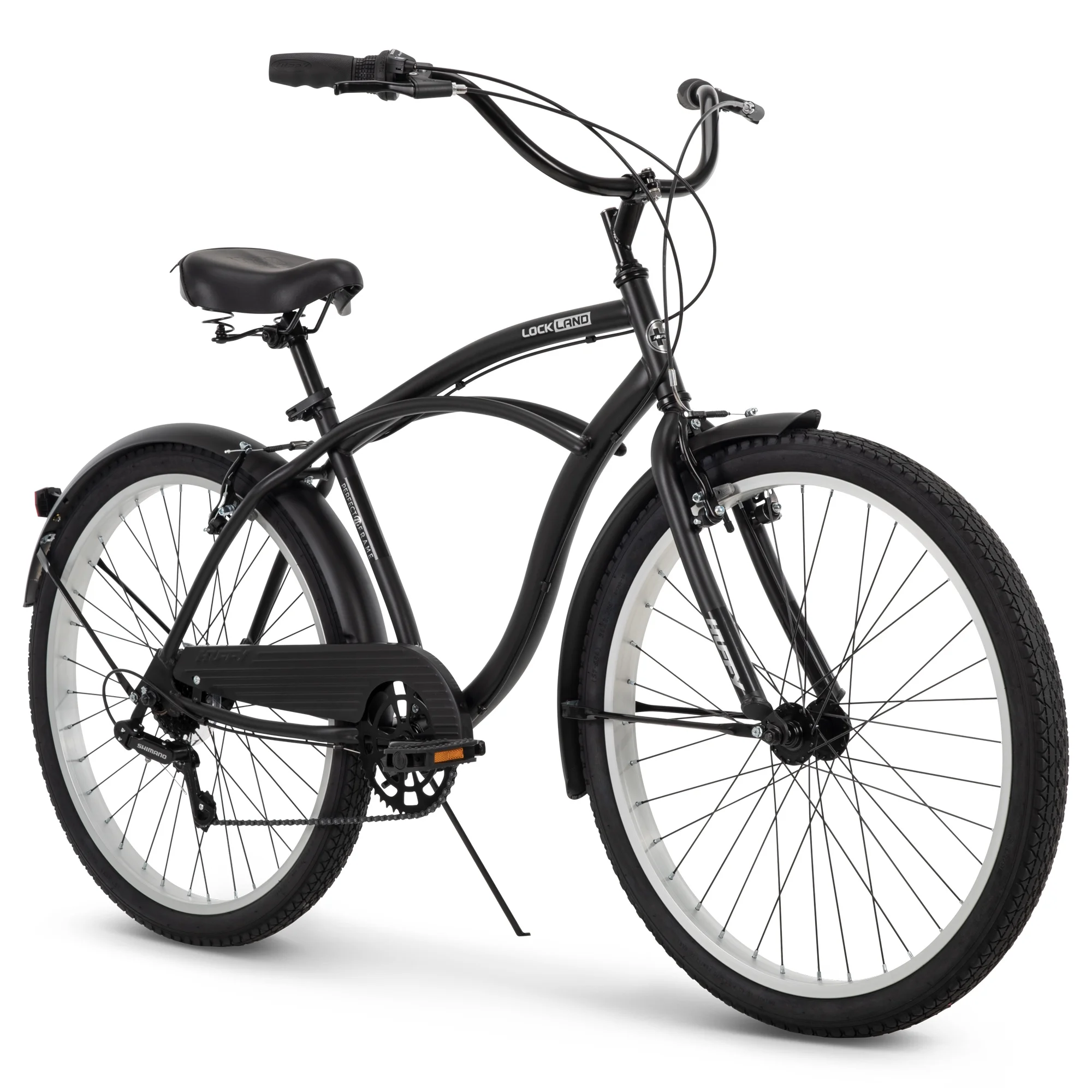 Lockland 26-inch 7-speed Cruiser Bike for Men, Black