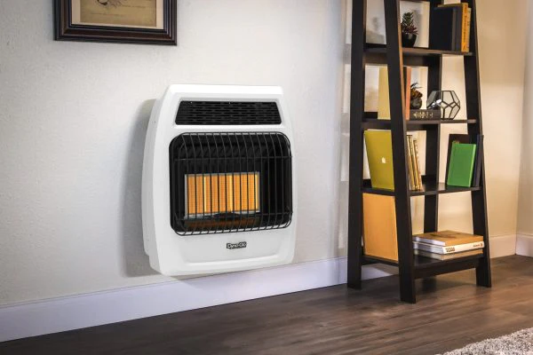 Chauffage mural thermostatique infrarouge sans conduit au gaz naturel de 30 000 BTU