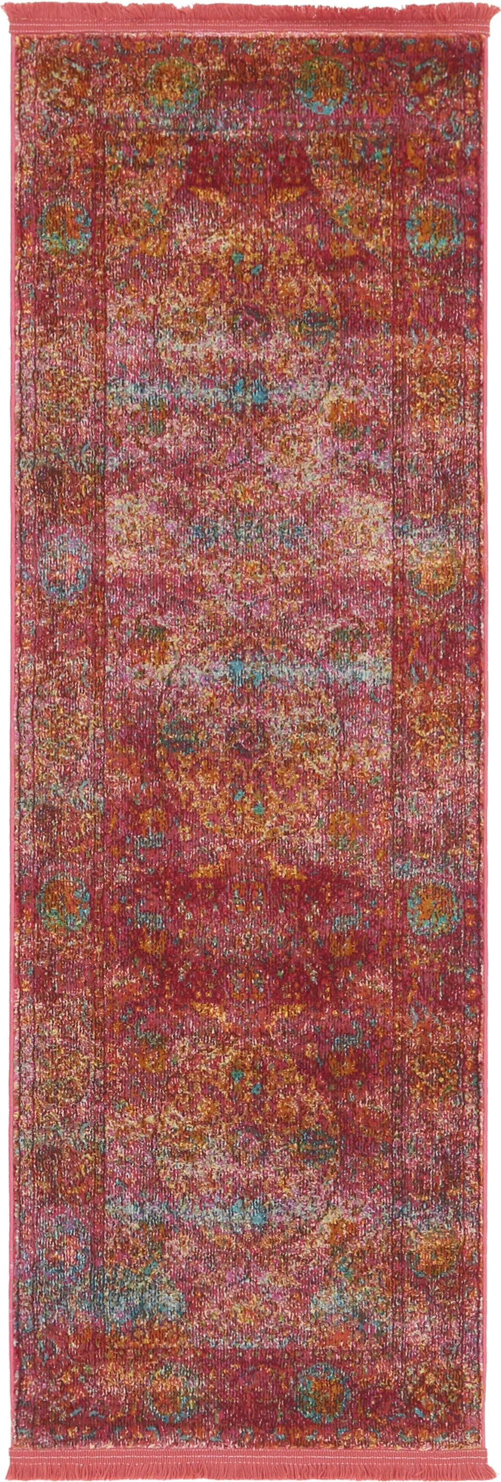 Unique Loom Baracoa Rumba Rug Red / Runner 2' 2 x 6'
