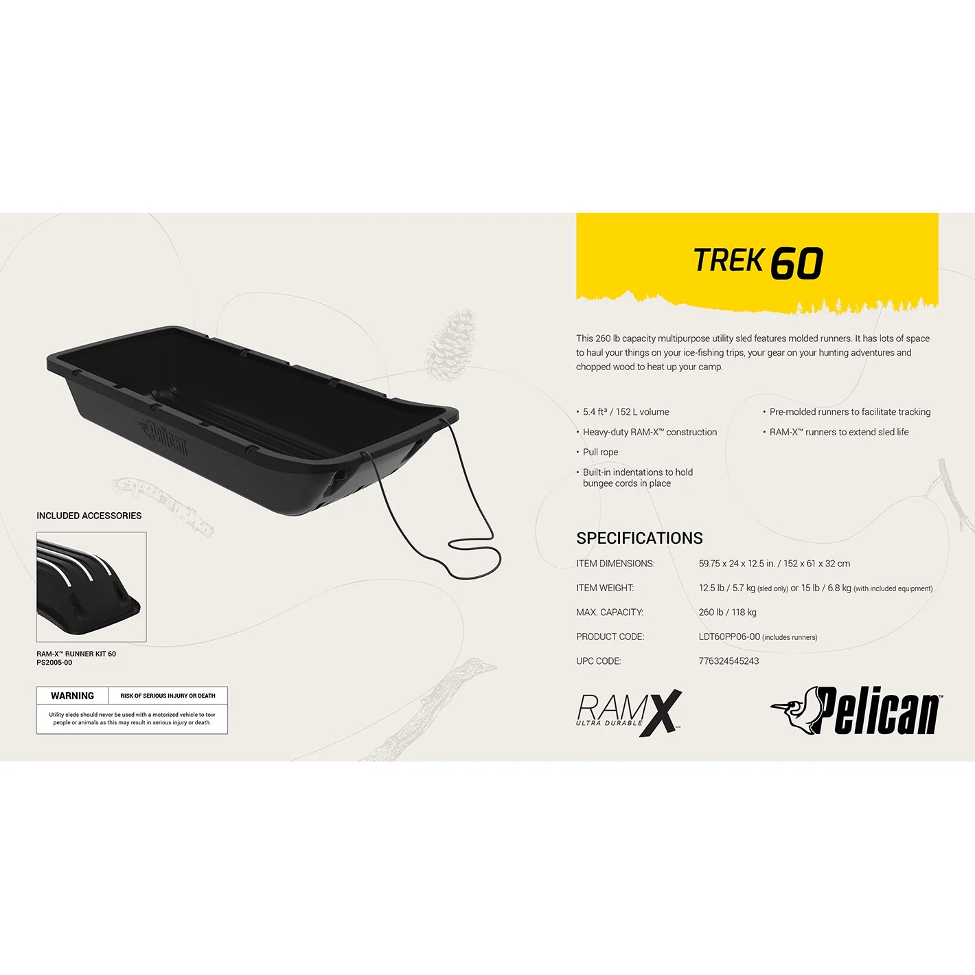 Trek 60 Utility Sled - Image 6